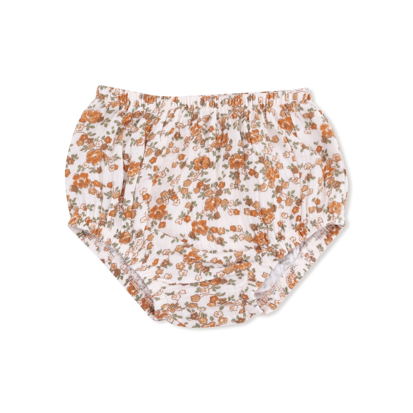 Long Sleeve Ruffle Smocked Neck Dress + Diaper Cover in our  Prairie Calico print from Angel Dear