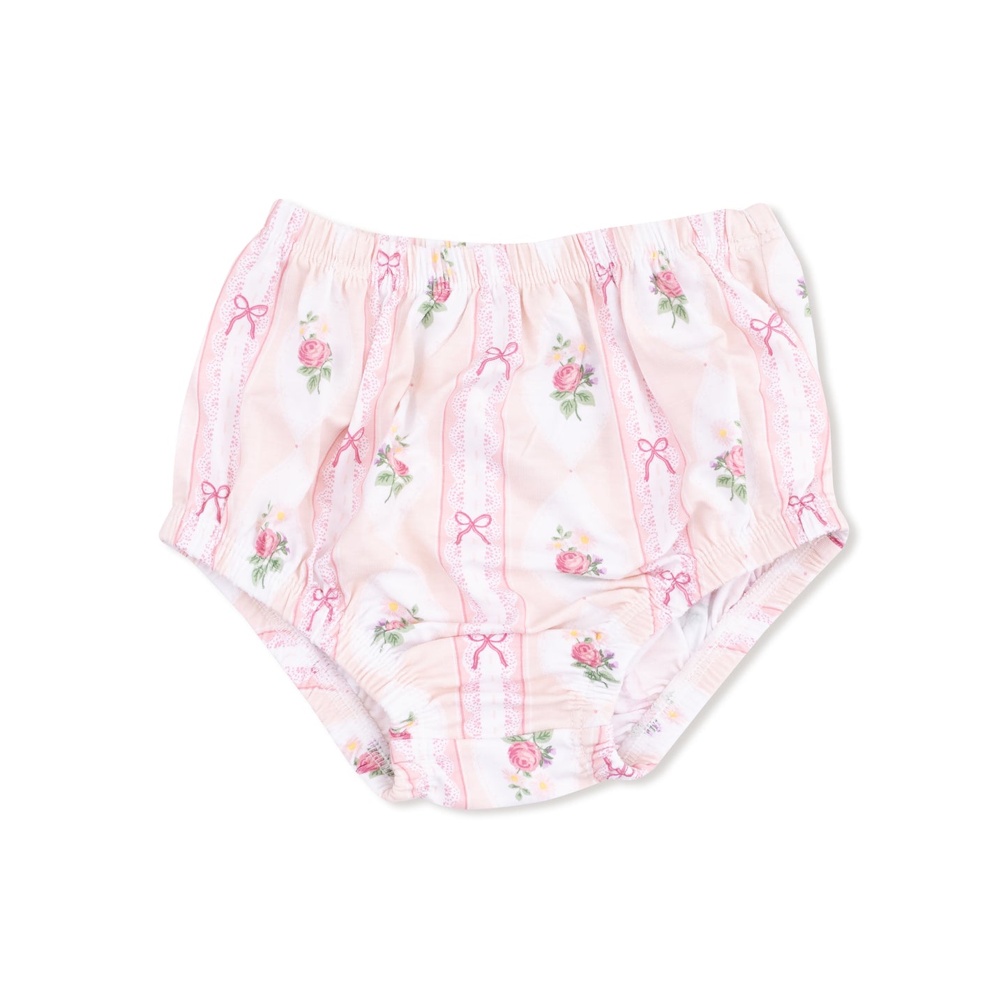 Box Pleat Dress + Peter Pan Collar & Diaper Cover in our Ogee Lace Floral print from Angel Dear