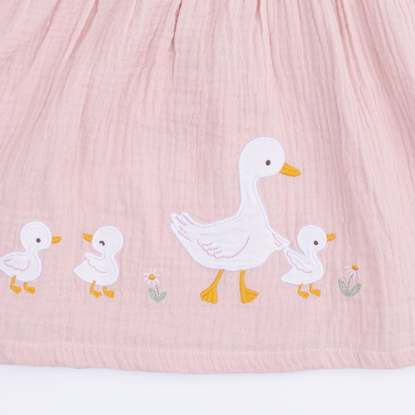 Lotus Flower Ducklings - Ruffle Sleeve Dress and Bloomer with Sunhat