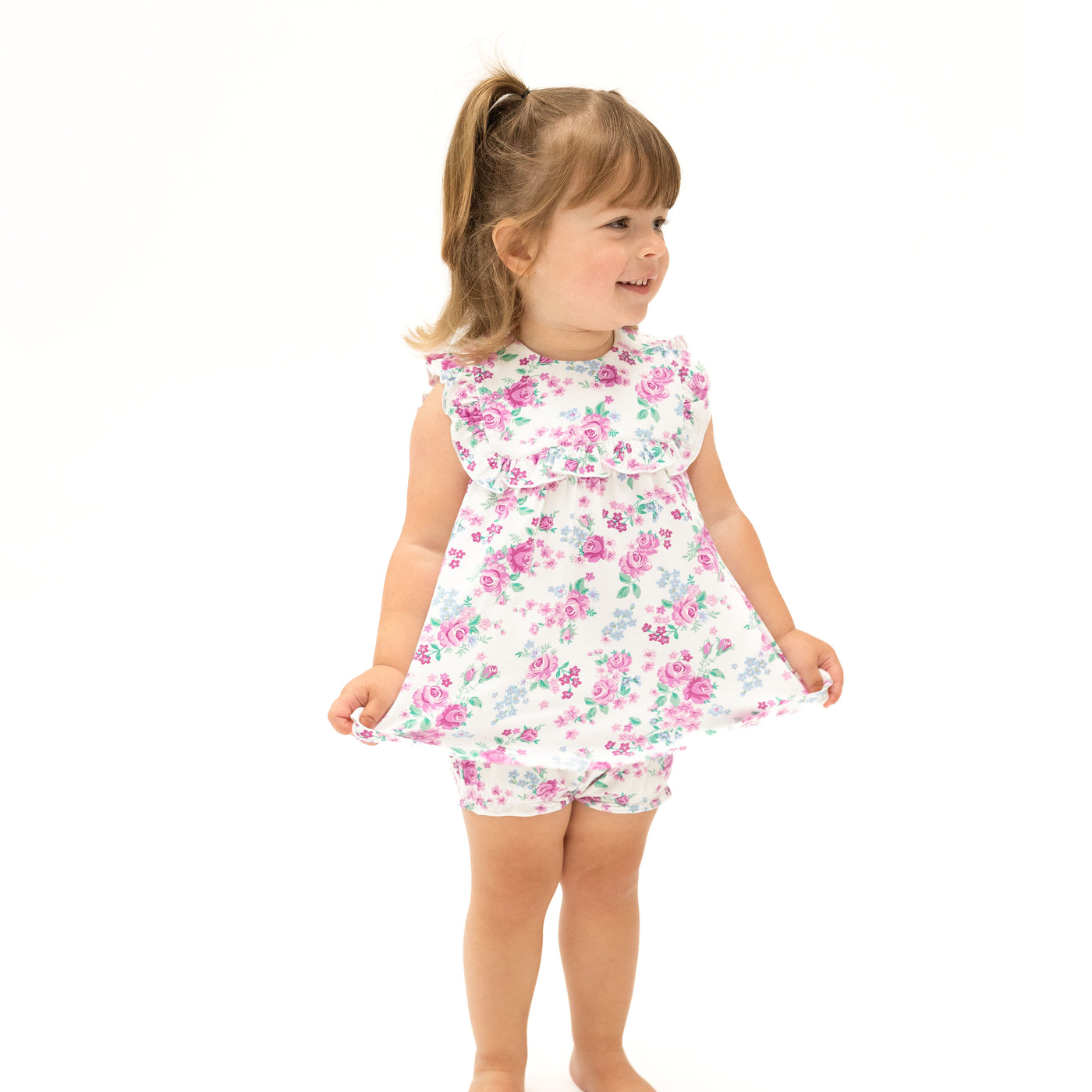 Ruffle Top & Bloomer - Cute Little Roses