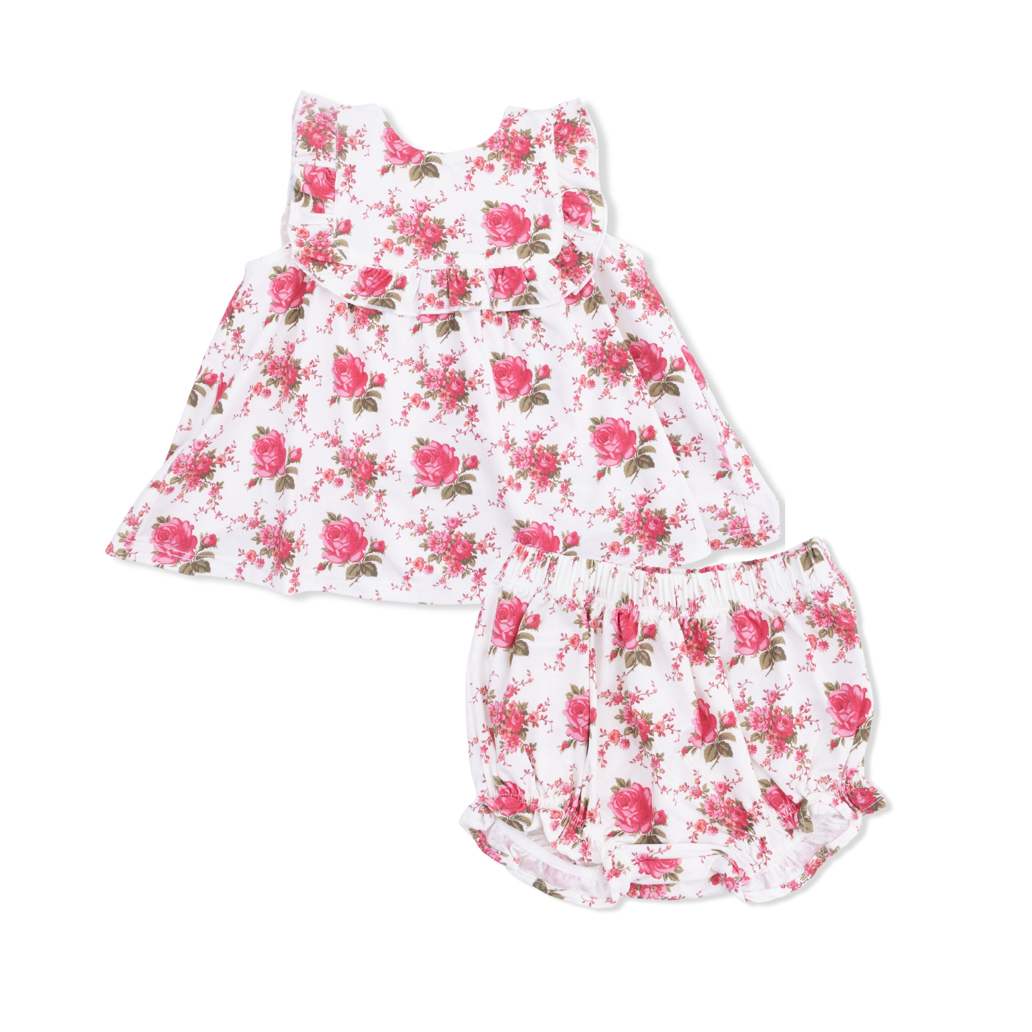 Elegant Roses - Ruffle Top and Bloomer-Angel Dear