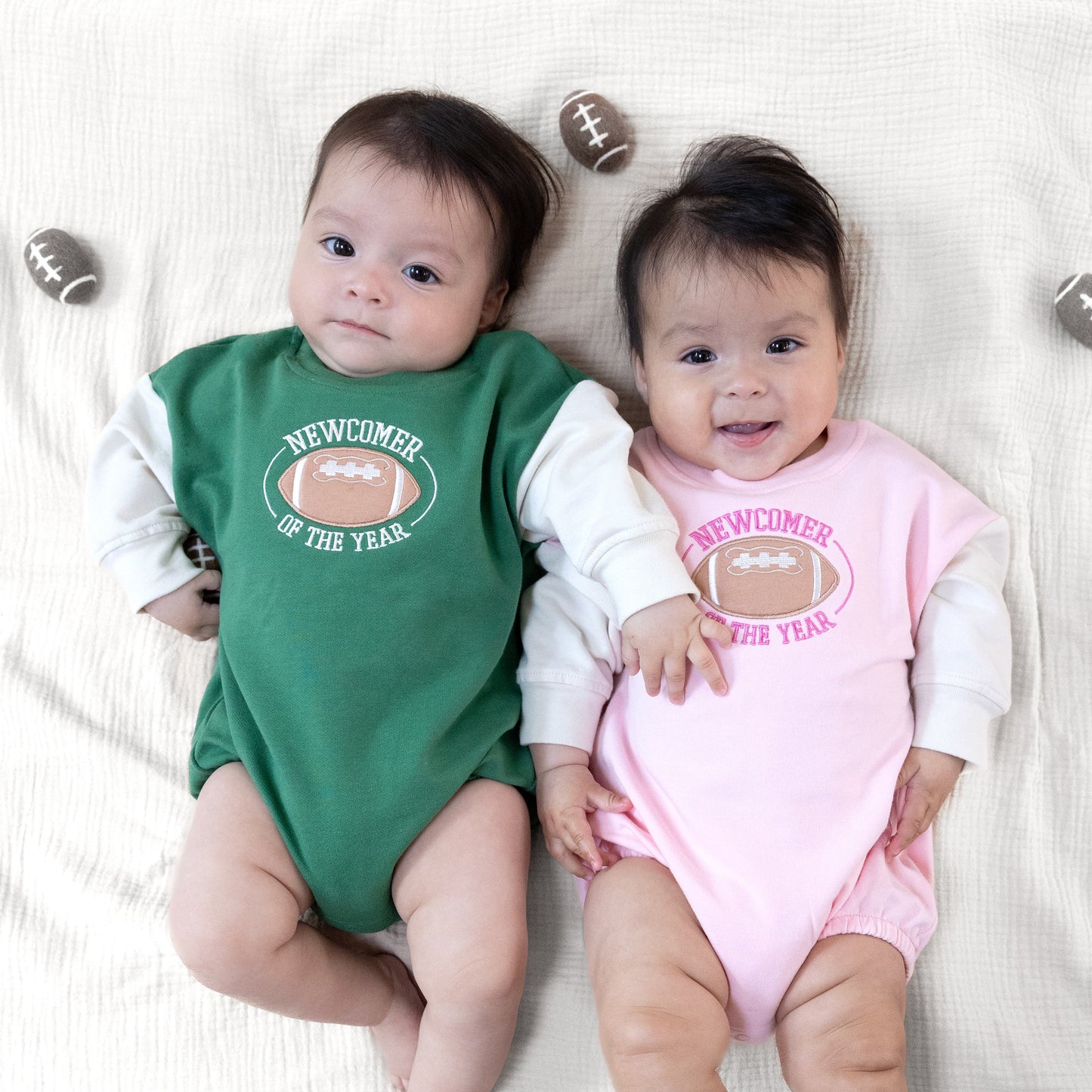 Sweatshirt Bubble Newcomer in our  Varsity - Pink print from Angel Dear