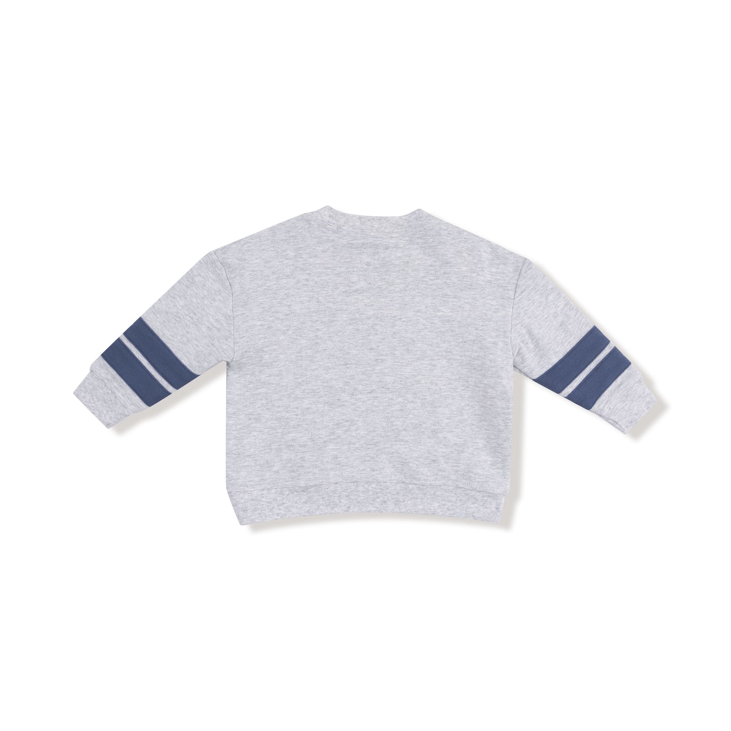 Cozy Drop Sleeve Sweatshirt with Varsity Stripes in our  Varsity - Light Grey print from Angel Dear