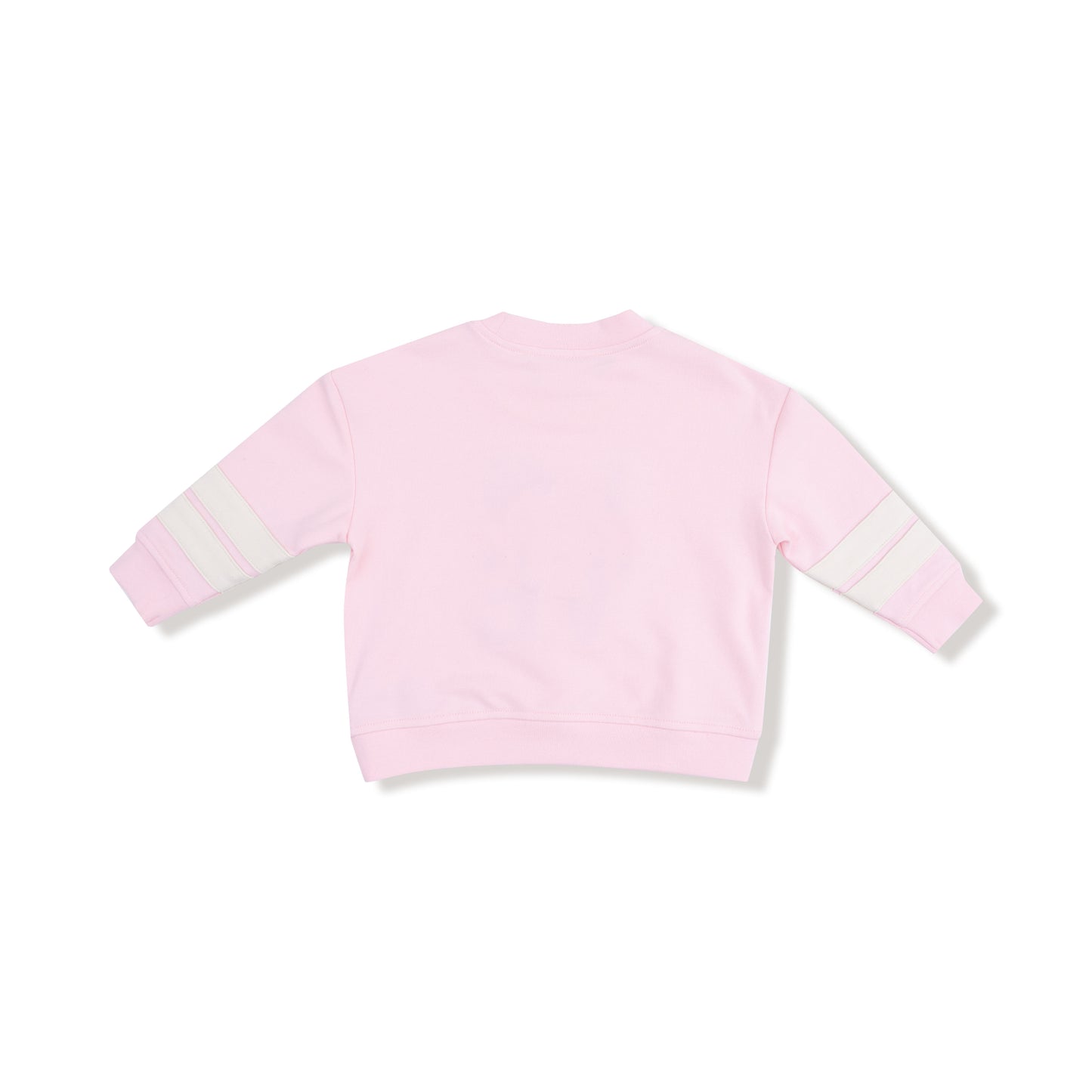 Cozy Drop Sleeve Sweatshirt with Varsity Stripes in our  Varsity - Pink print from Angel Dear
