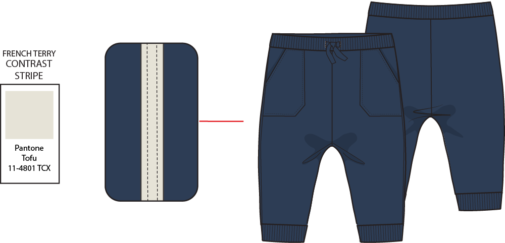 Varsity French Terry - Jogger Pant Navy