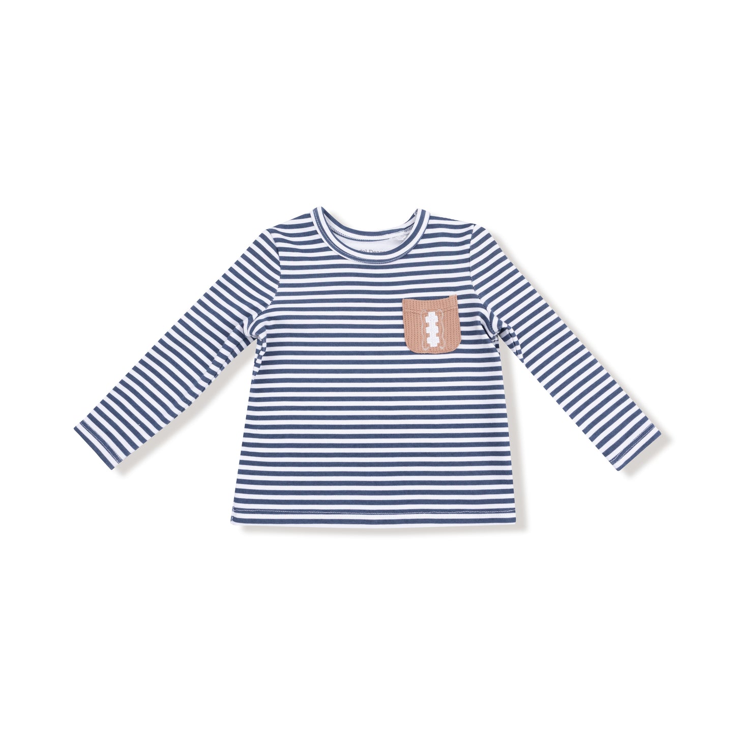 Uni Long Sleeve Shirt in our  Stripes with Football print from Angel Dear