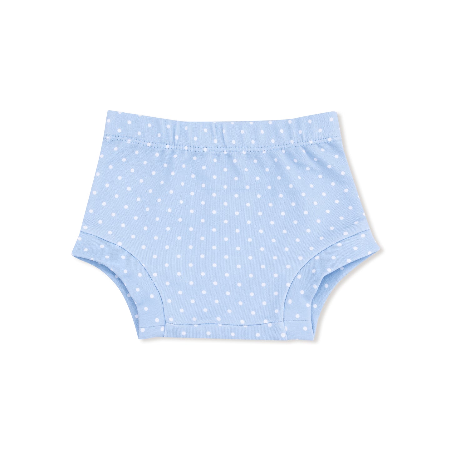 Duck Family Long Sleeve Dress with Diaper Cover in our  Chambray Blue Dot print from Angel Dear