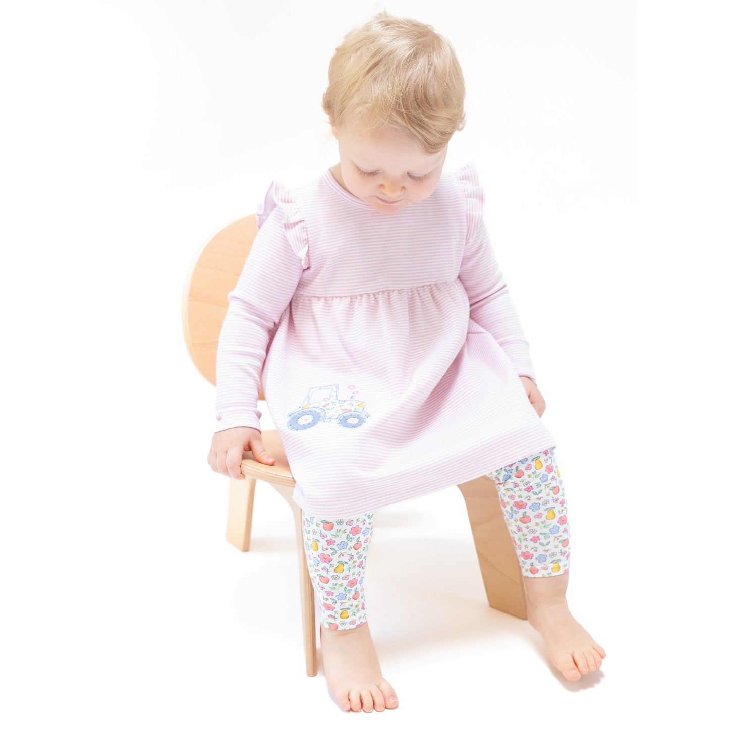 Long Sleeve Dress with Legging in our  Fall Fruit Floral print from Angel Dear