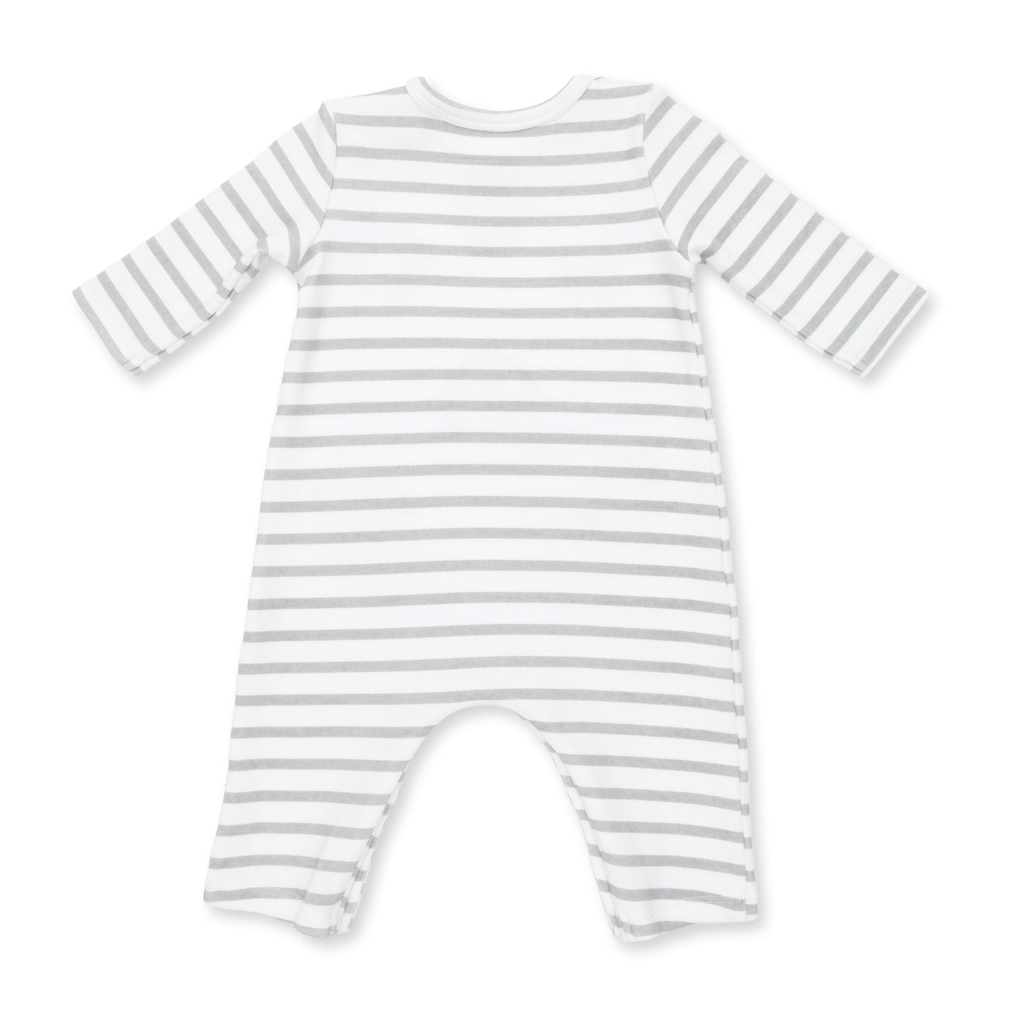 Cows Blue - Long Sleeve Snap Shoulder Romper