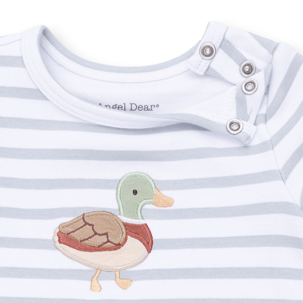 Mama Mallard - Long Sleeve Snap Shoulder Romper