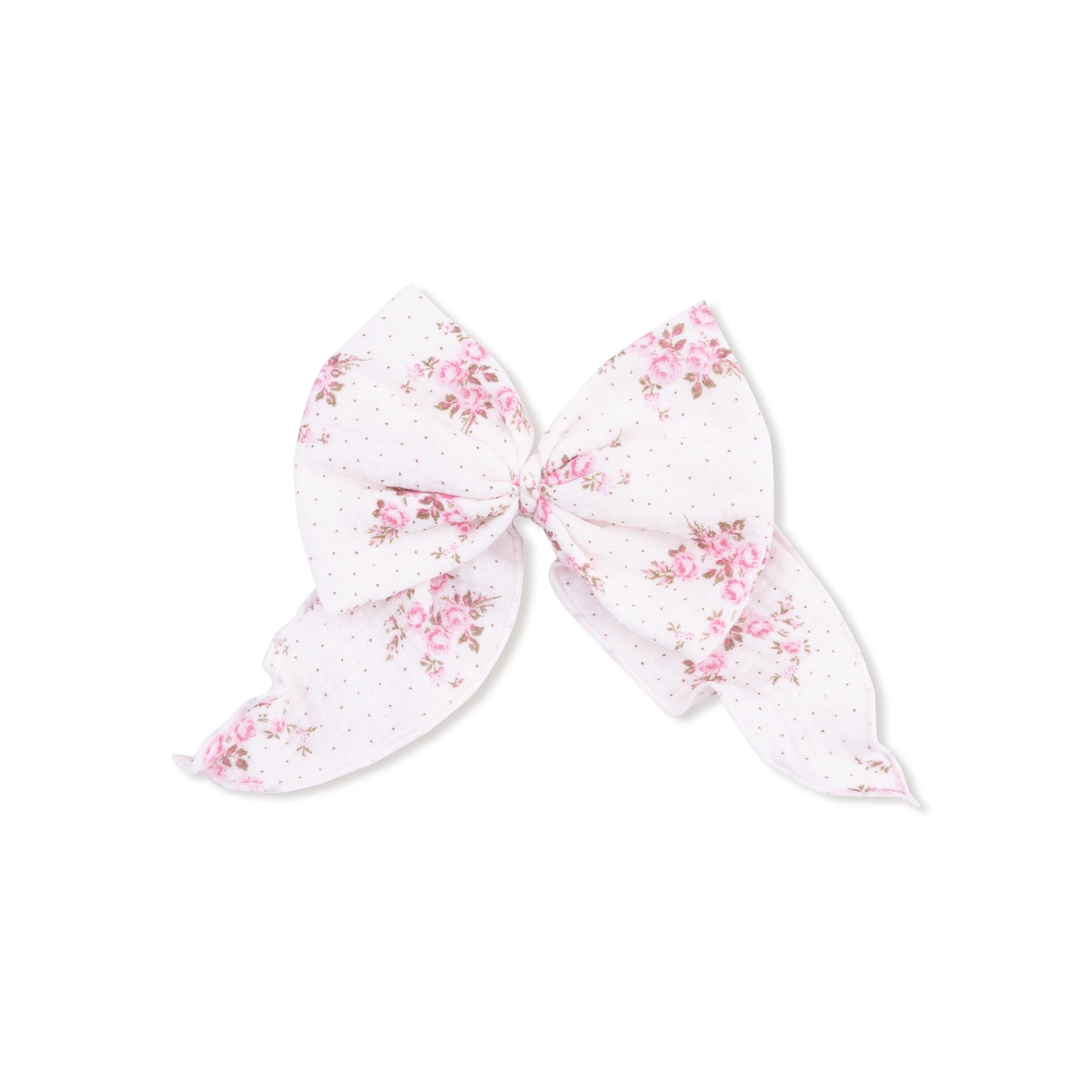 Bow with Tails Clip In in our  Belle Rosette Dot print from Angel Dear