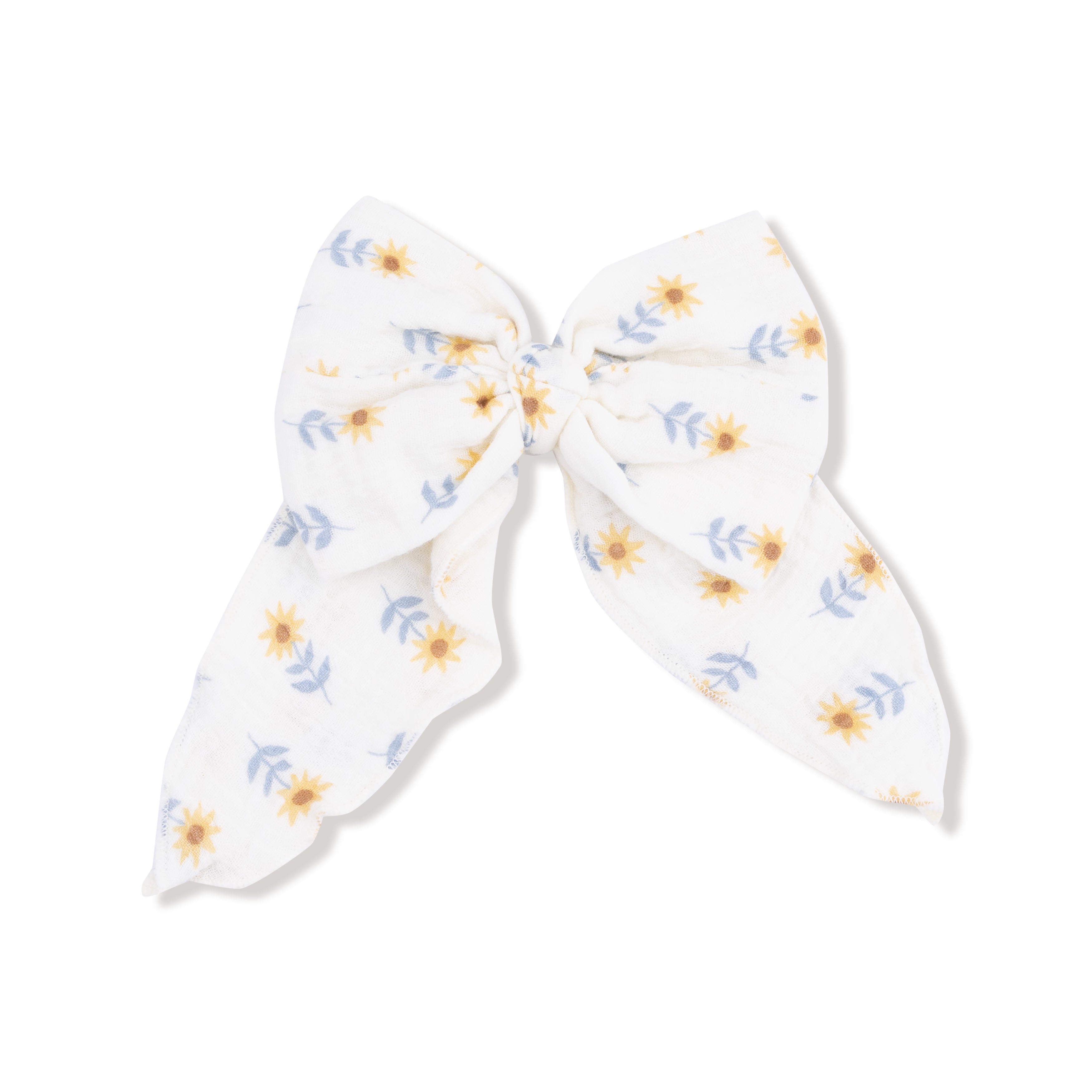 Bow with Tails Clip In in our  Western Sunflower print from Angel Dear