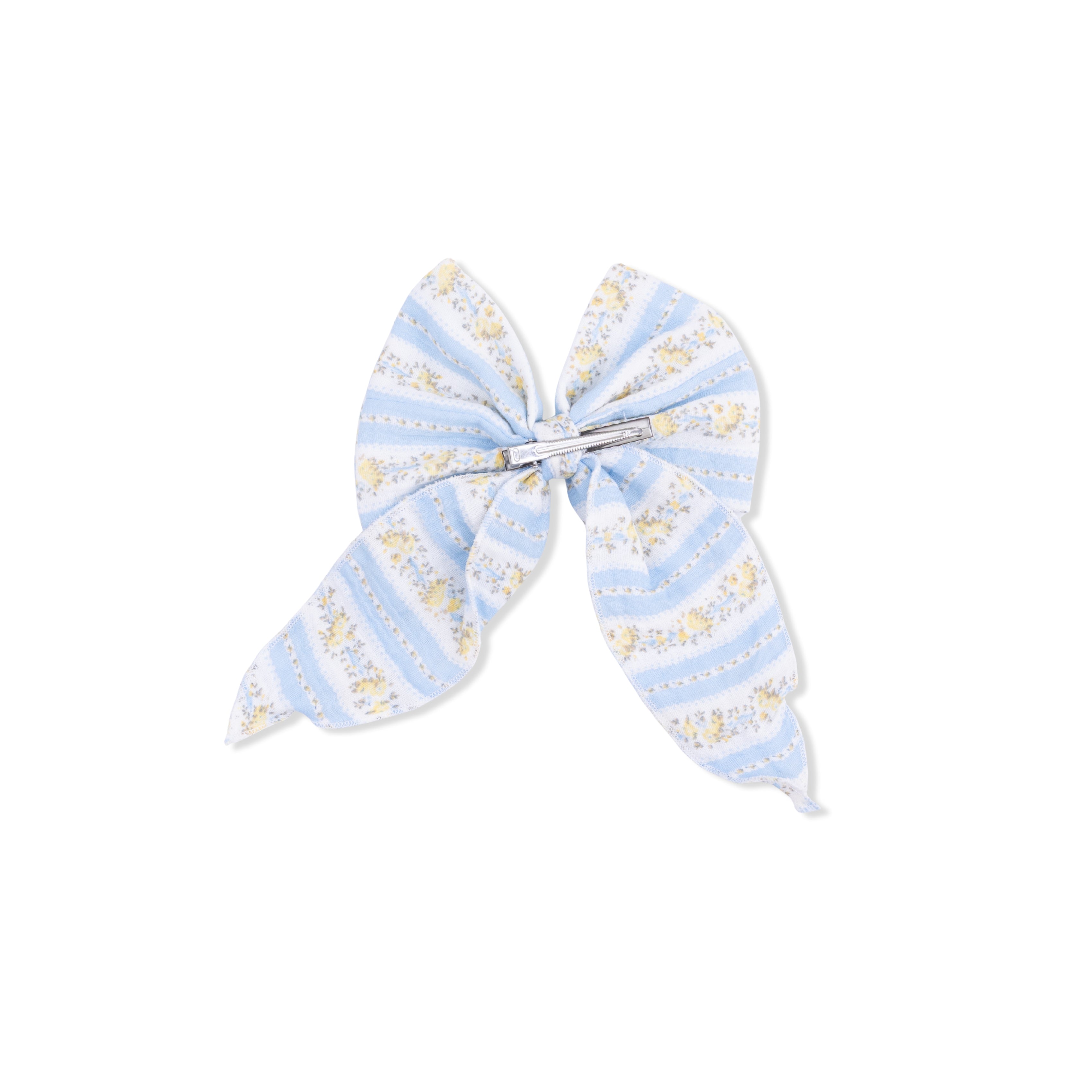 Odalys Floral Stripe - Large Bow-Angel Dear