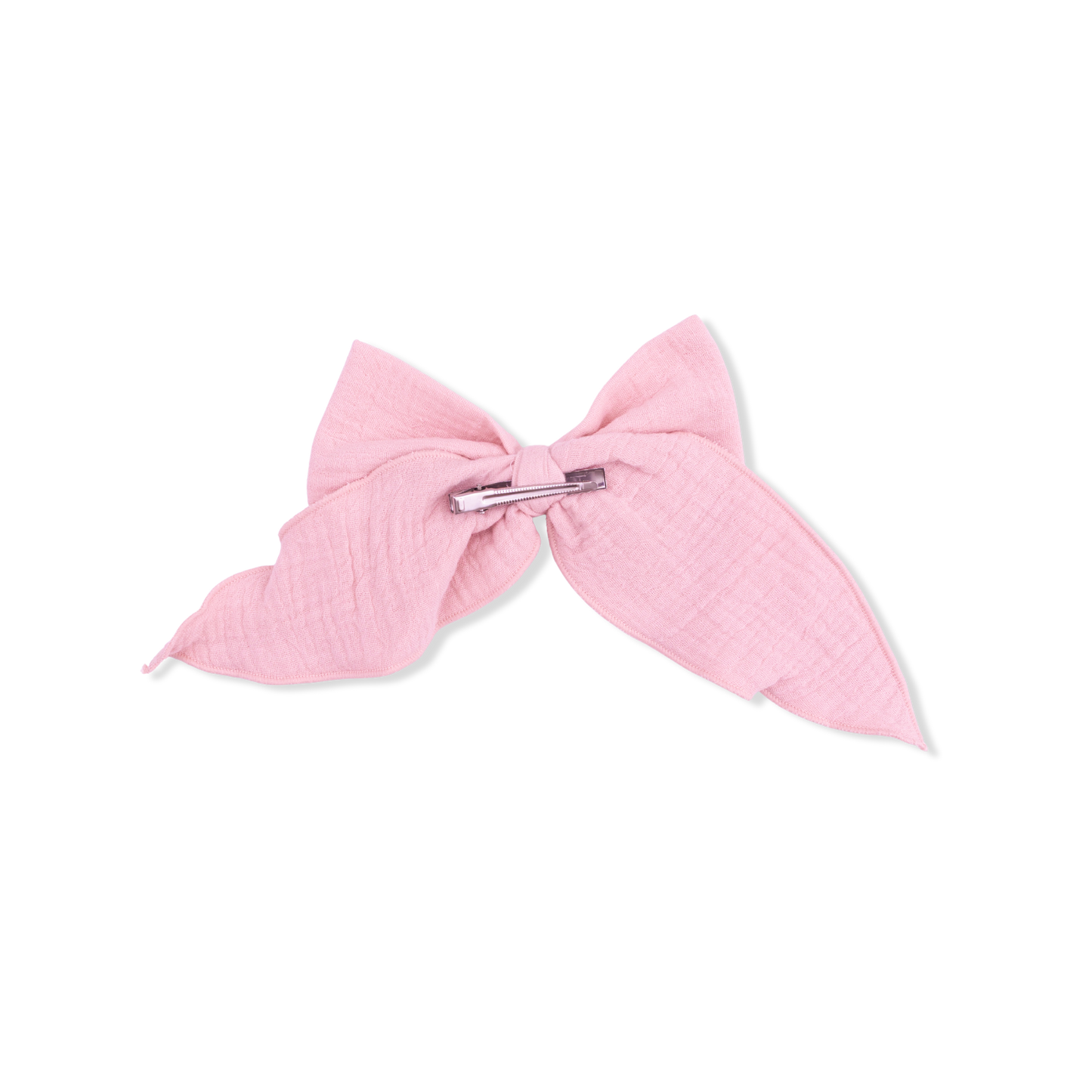 Solid Muslin Poignant Pink - Large Bow-Angel Dear