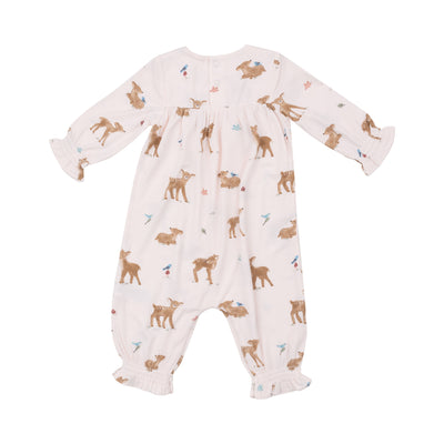 Smocked Romper - Soft Deer-Angel Dear