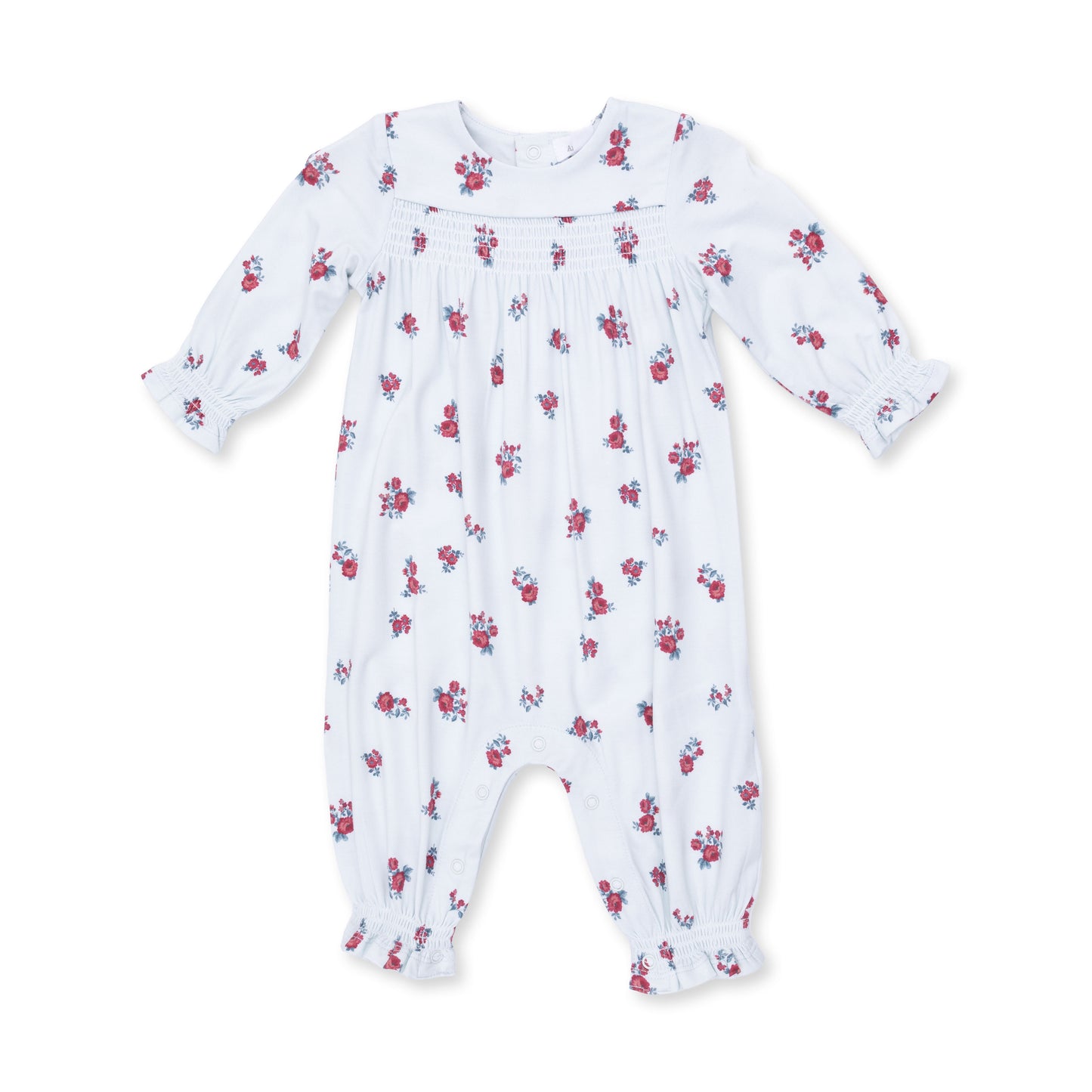 Alyssa Floral - Smocked Long Sleeve Romper