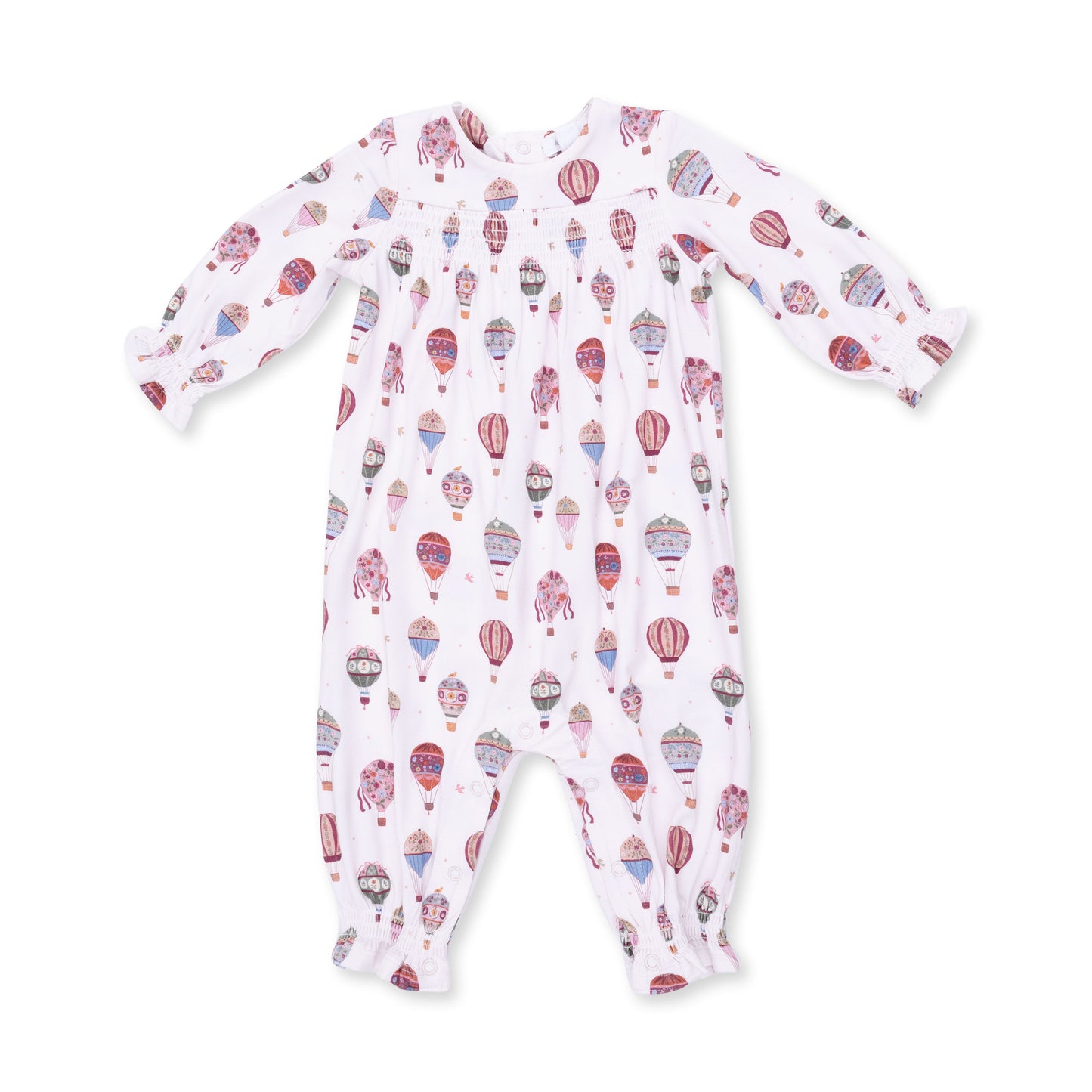Hot Air Balloon - Smocked Long Sleeve Romper