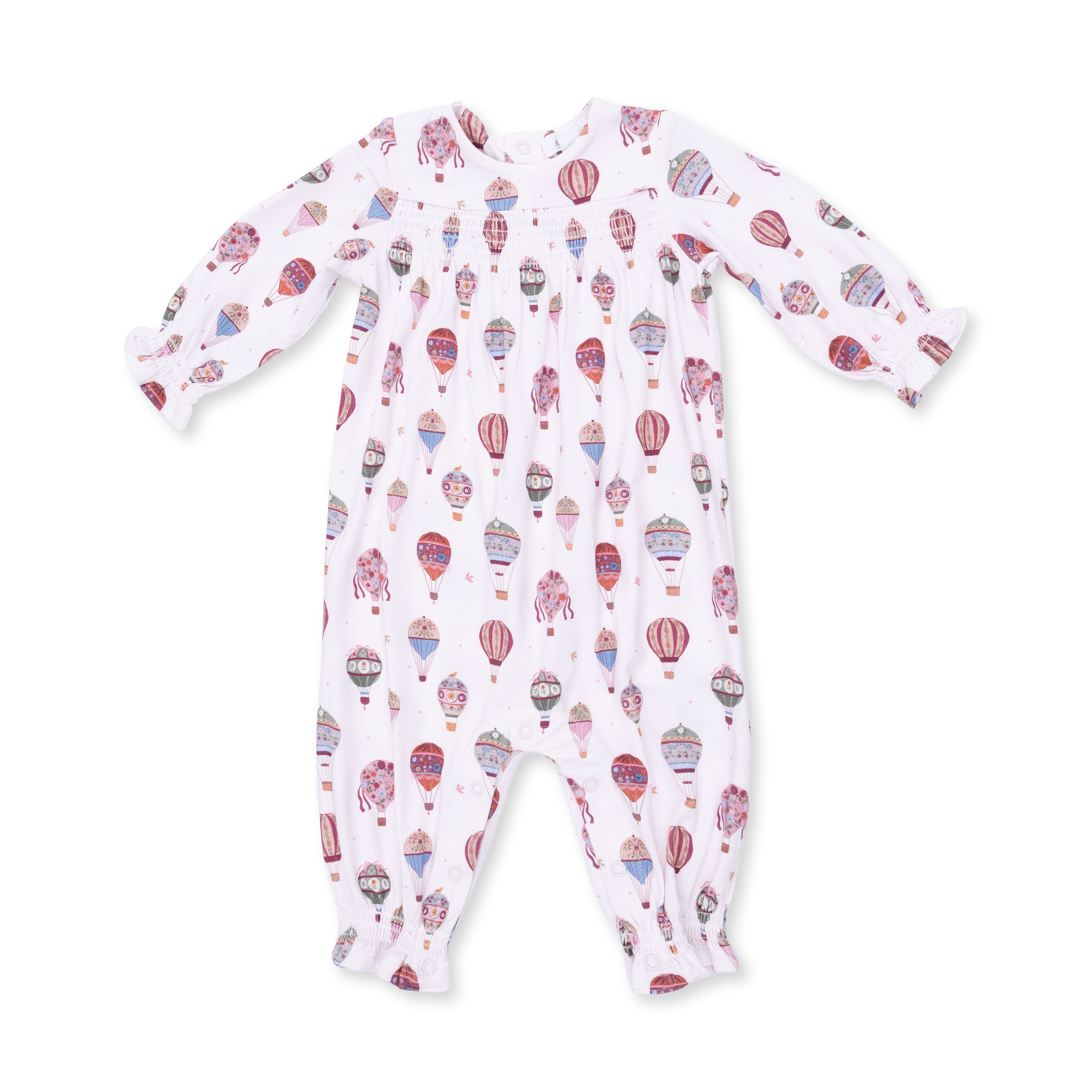 Hot Air Balloon - Smocked Long Sleeve Romper