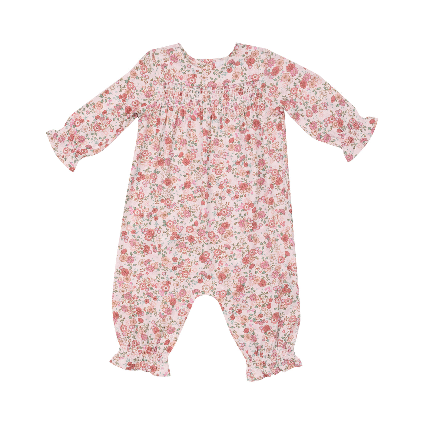 Smocked Romper - Pretty Calico-Angel Dear