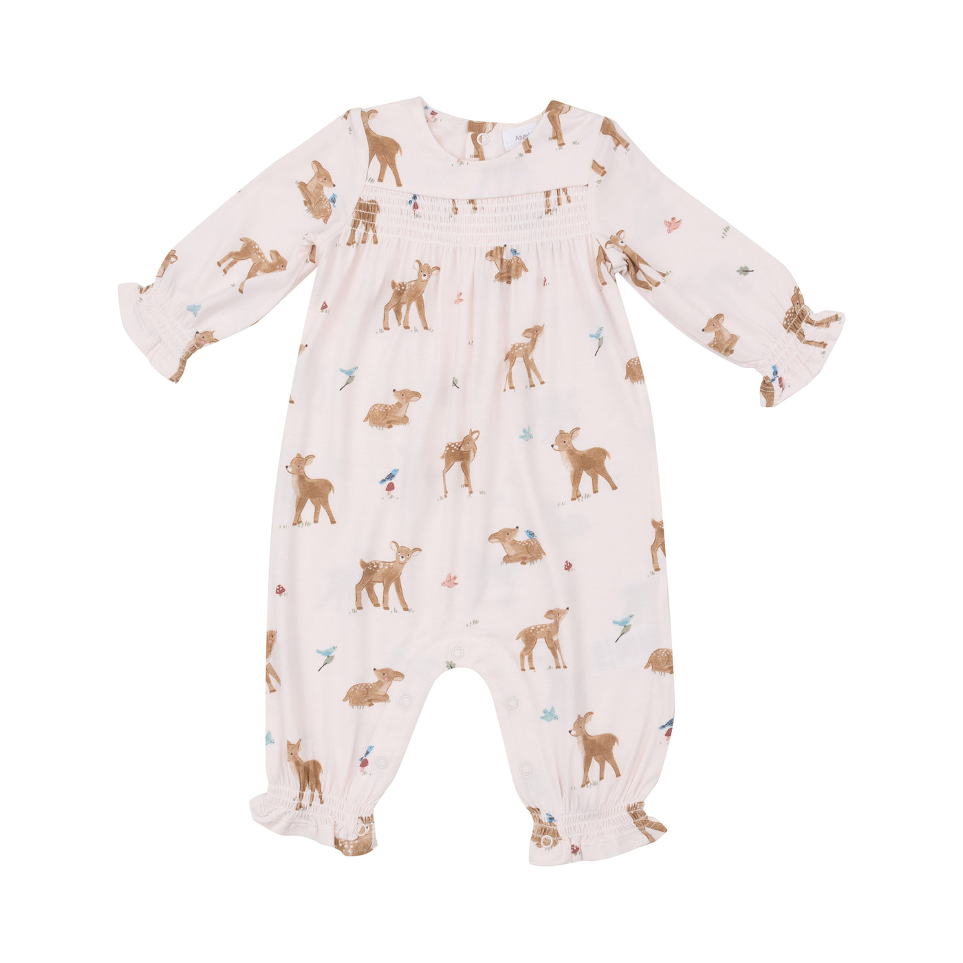 Smocked Romper - Soft Deer-Angel Dear