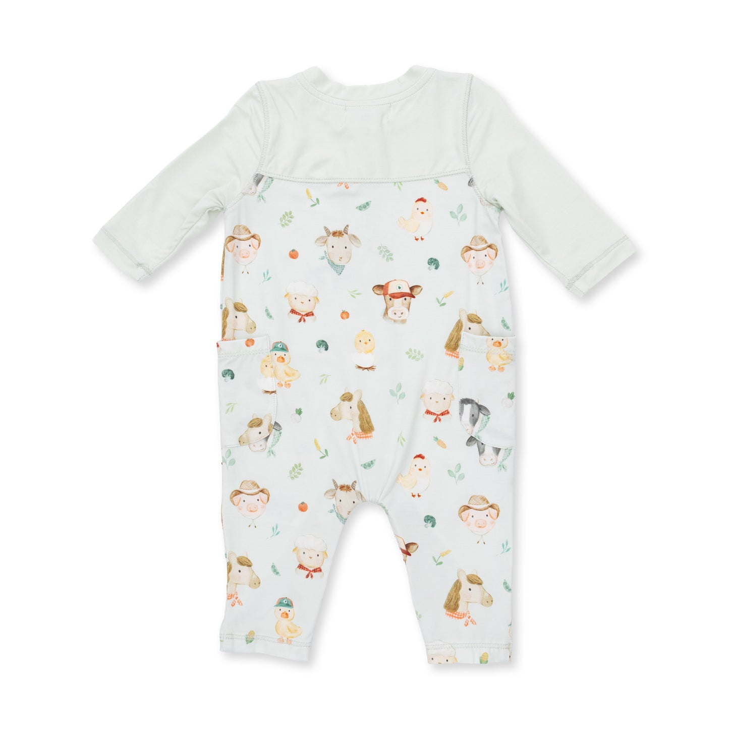 Baby Farm Faces - Romper with Contrast Sleeves