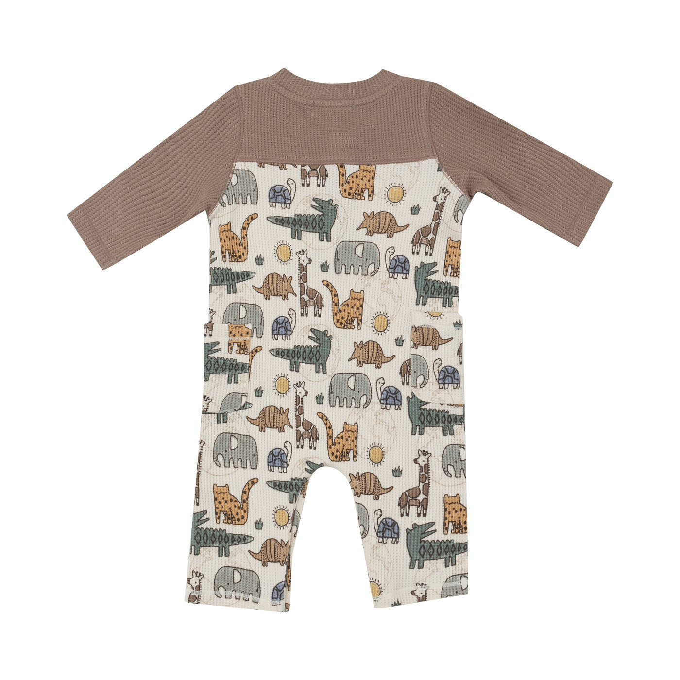 Romper W/ Contrast Sleeve - Safari Sketchbook-Angel Dear