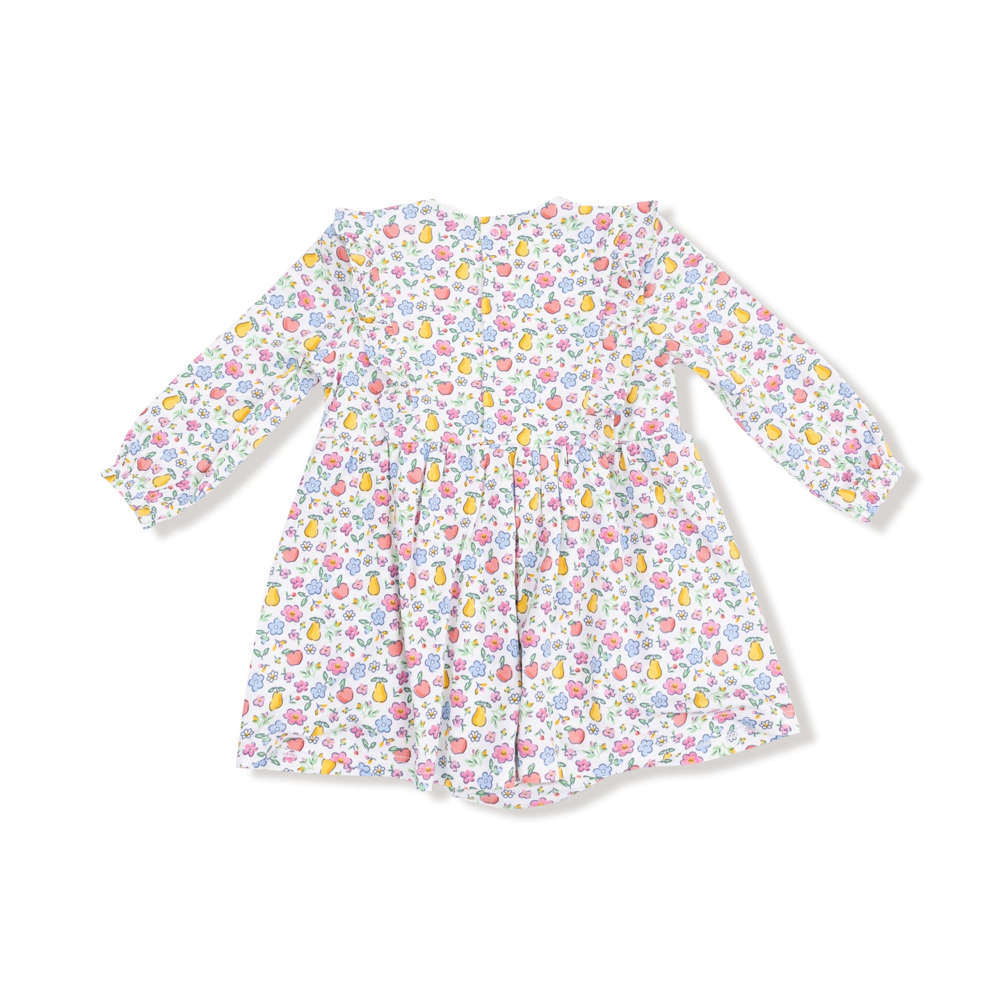 Ruffle Long Sleeve Bodysuit in our  Fall Fruit Floral print from Angel Dear