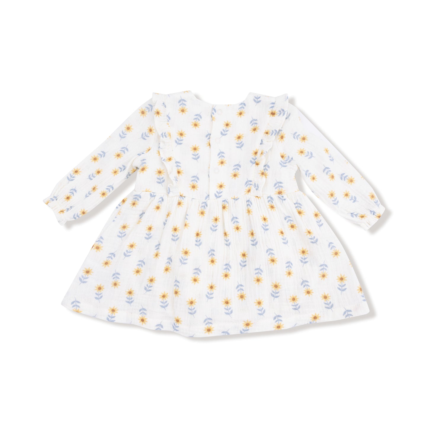 Ruffle Long Sleeve Bubble with Skirt in our  Western Sunflower print from Angel Dear