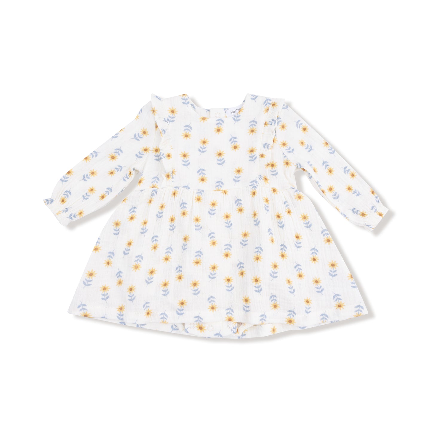 Ruffle Long Sleeve Bubble with Skirt in our  Western Sunflower print from Angel Dear