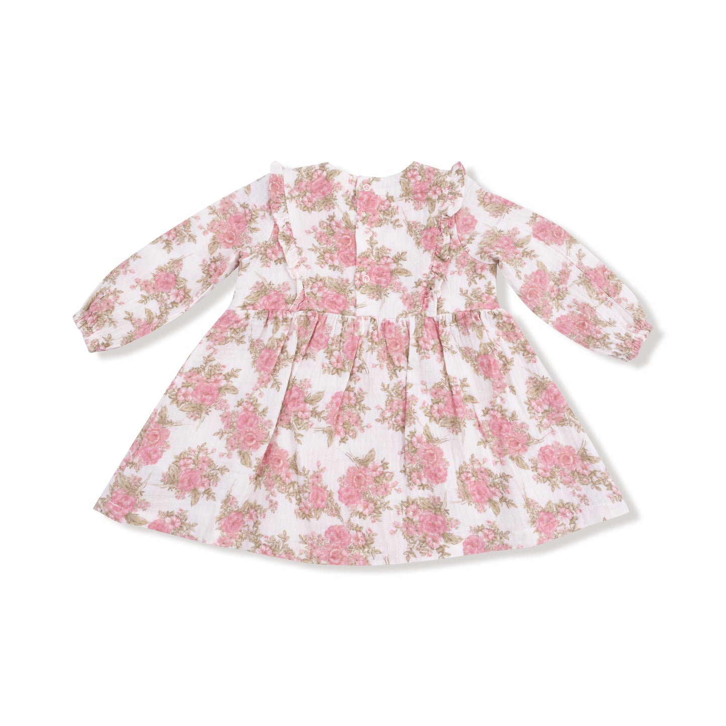 Ruffle Long Sleeve Dress and Ribbed Legging in our  Heirloom Bouquets print from Angel Dear