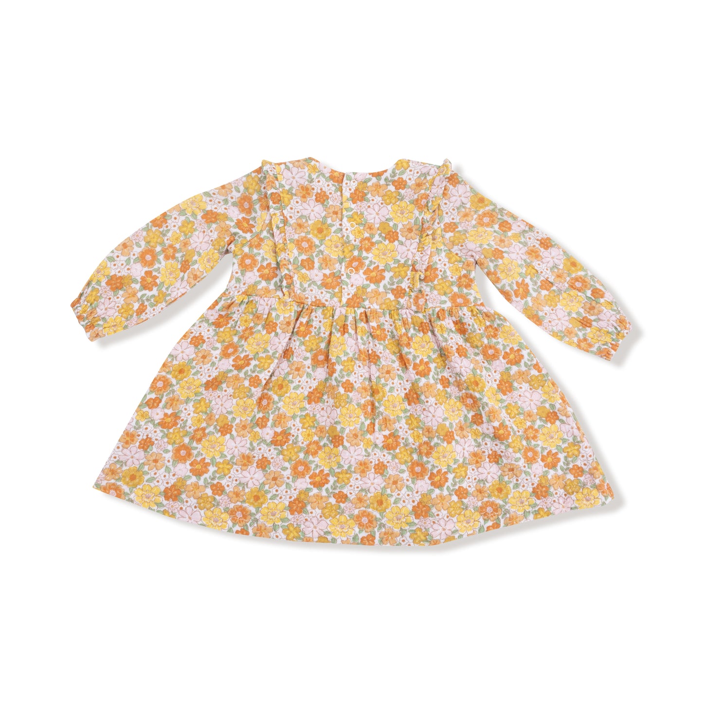 Ruffle Long Sleeve Dress + Ribbed Legging in our  Sweet Amber Floral print from Angel Dear