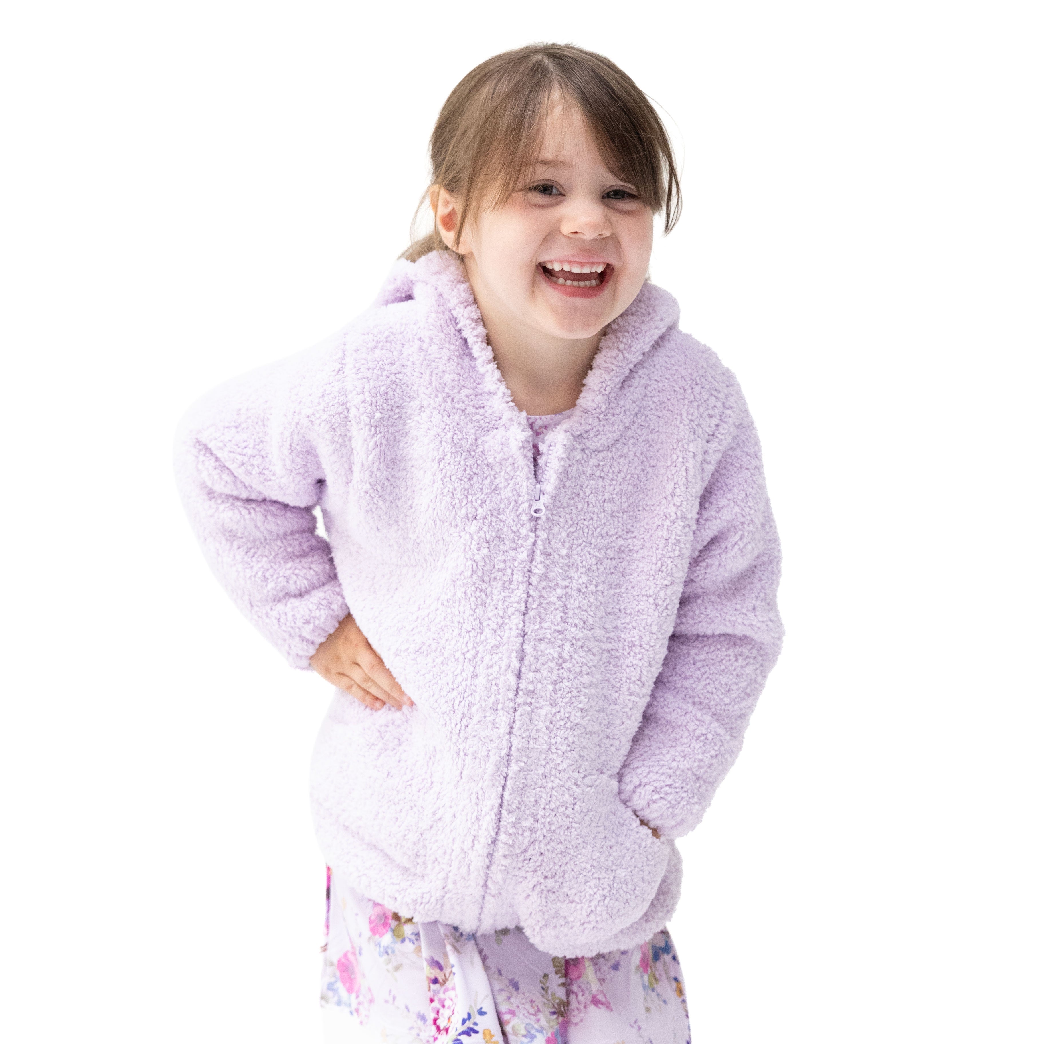 Chenille - Lavender Hooded Jacket