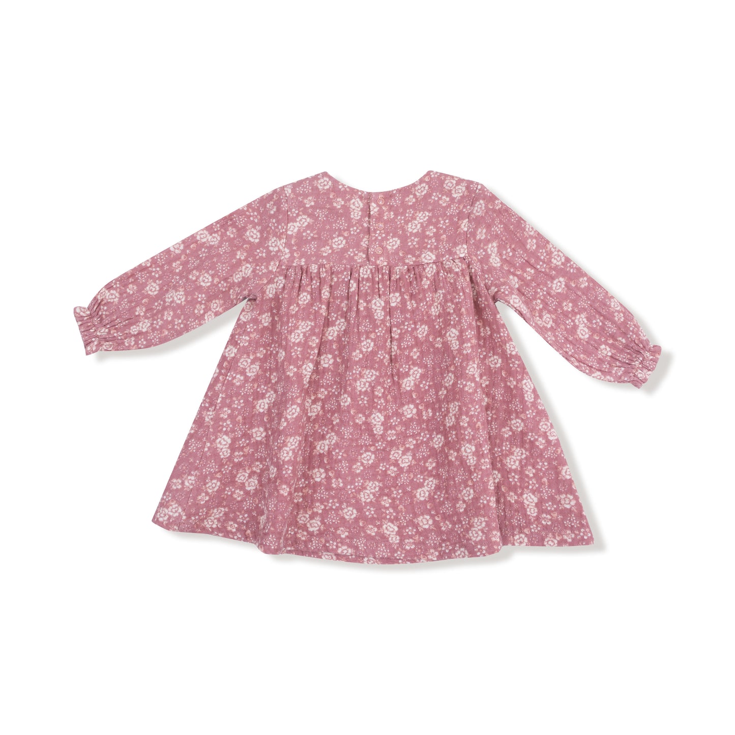 Smocked Ruffle Long Sleeve Dress + Diaper Cover (2T to 4T Dress Only) in our  Bandana Floral print from Angel Dear