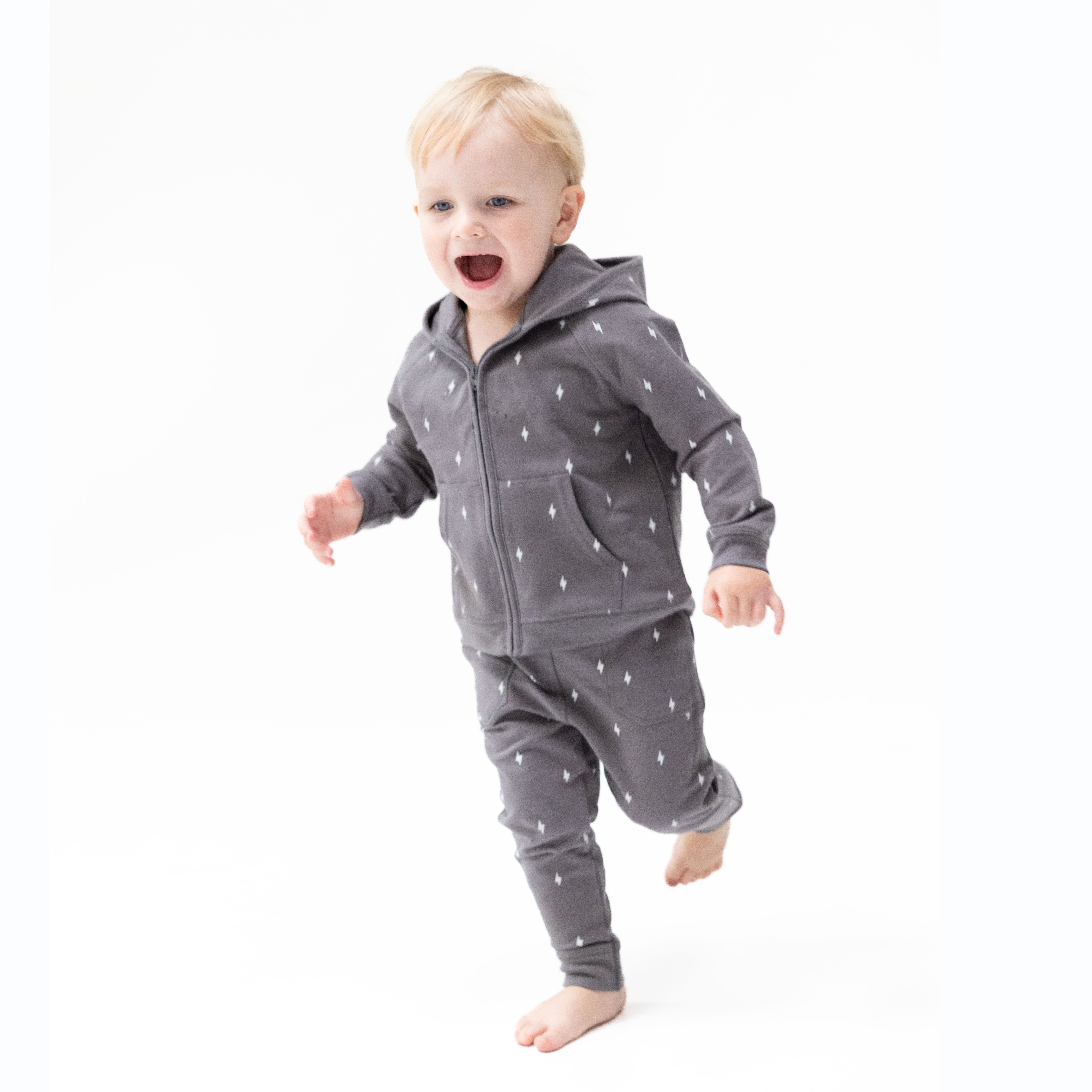 Lightning Bolt French Terry - Zip Hoodie
