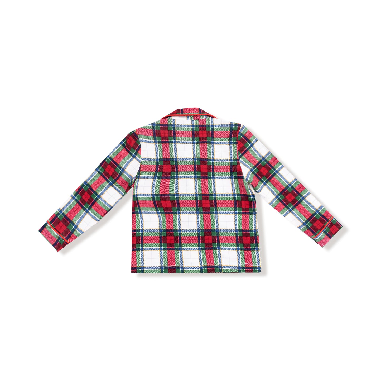 Kids Long Sleeve Coat Style with Pant in our  Holiday Plaid print from Angel Dear