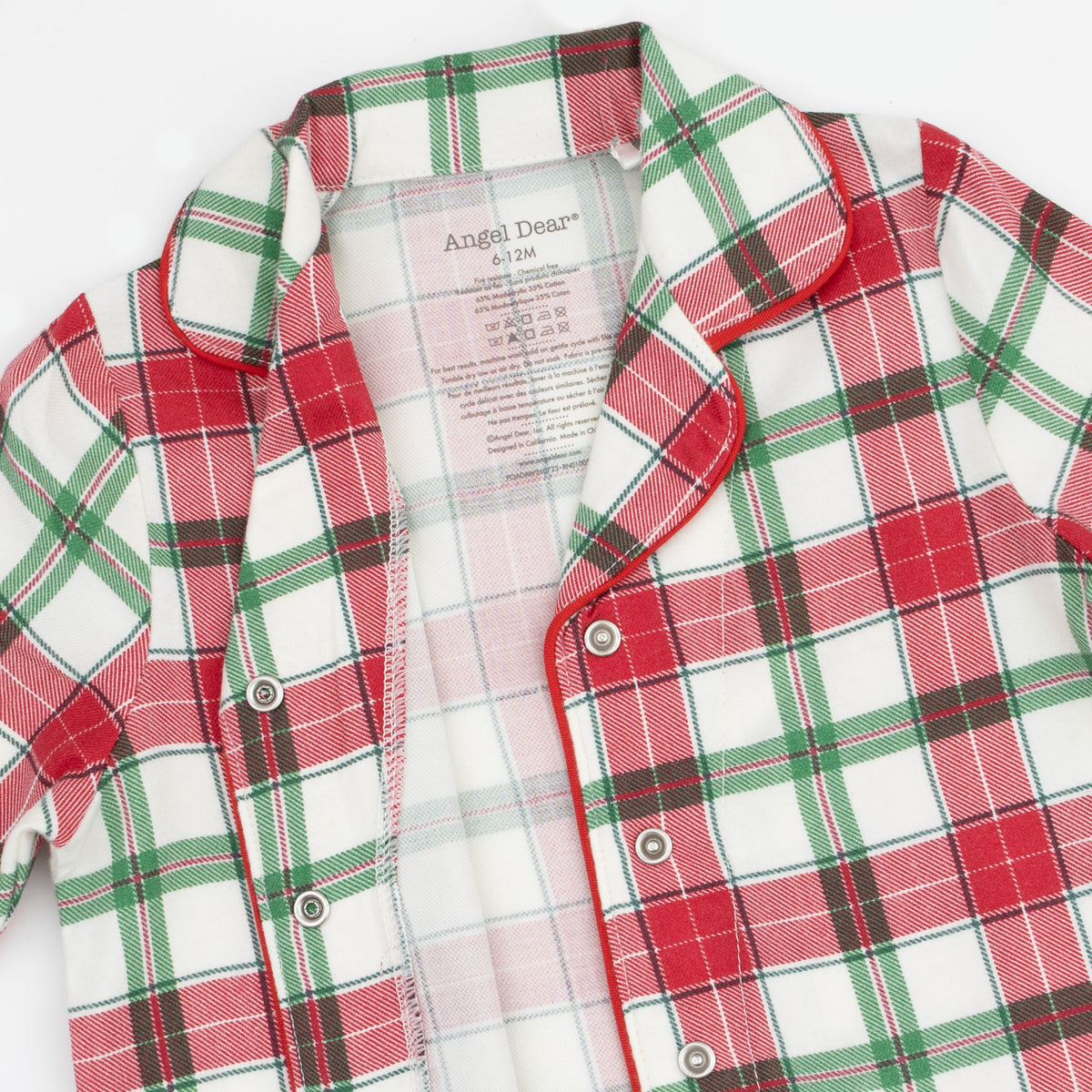 Holiday Plaid - Kids Long Sleeve Coat Style with Pant