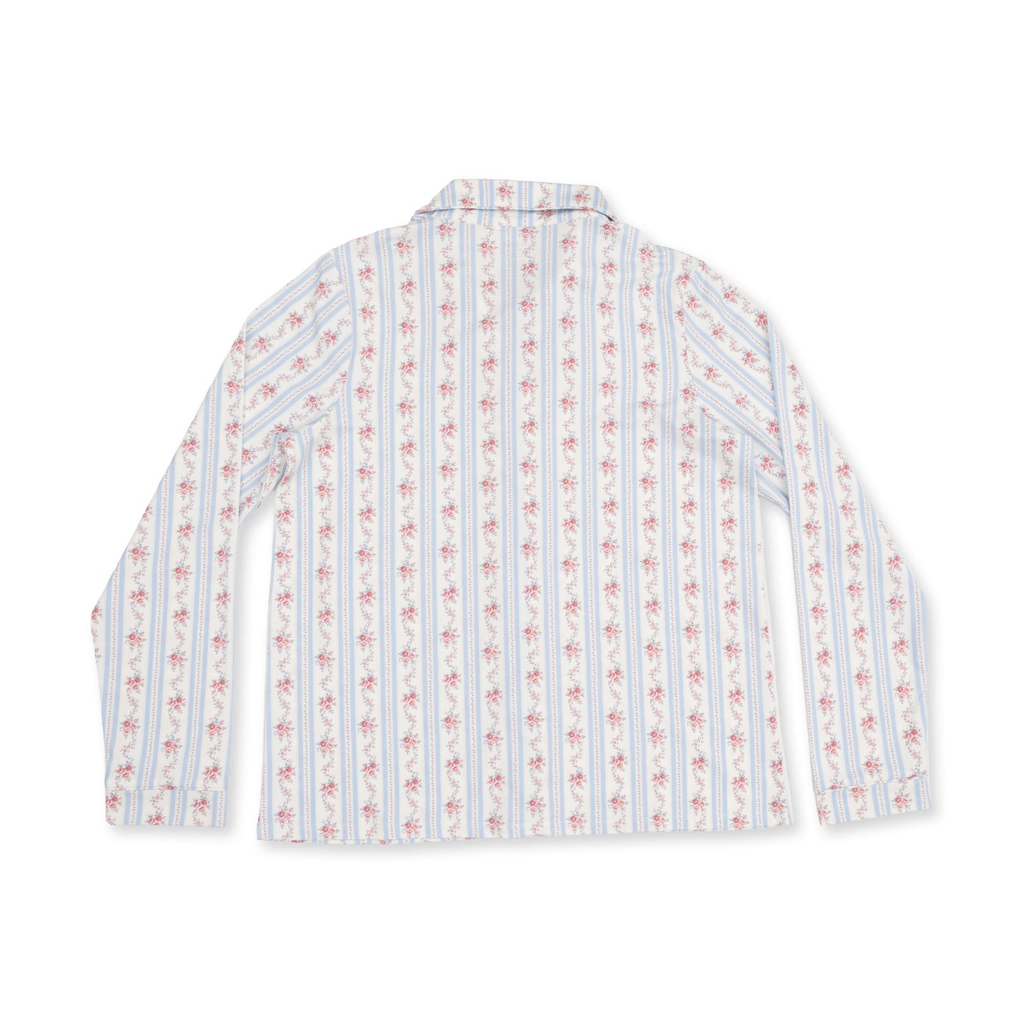Anna Floral Stripe - Adult Long Sleeve Coat Style and Pant With Pockets