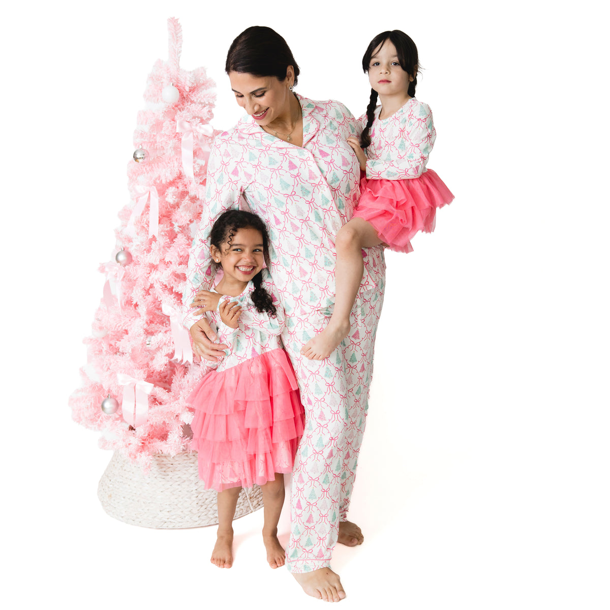 Bow Trellis Tree - Adult Long Sleeve Coat Style with Pants