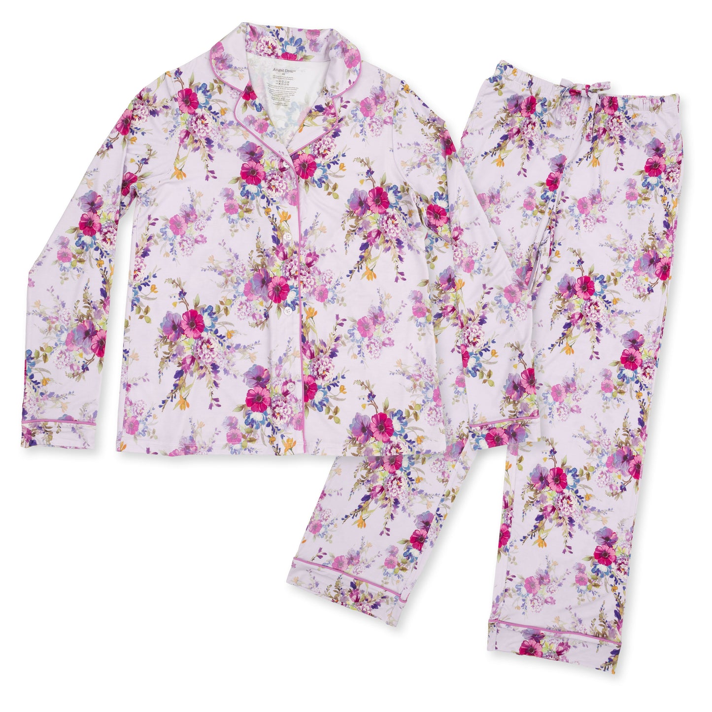 Dahlia Floral - Adult Long Sleeve Coat Style and Pant with Pockets