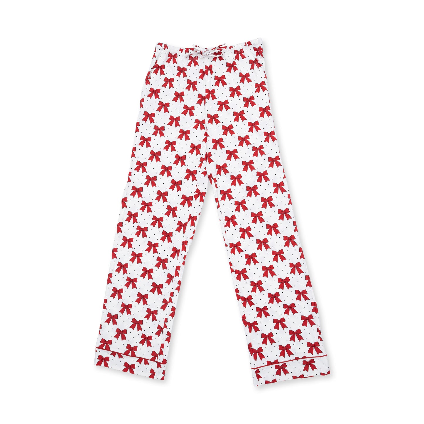 Festive Bows - Adult Long Sleeve Coat Style with Pants