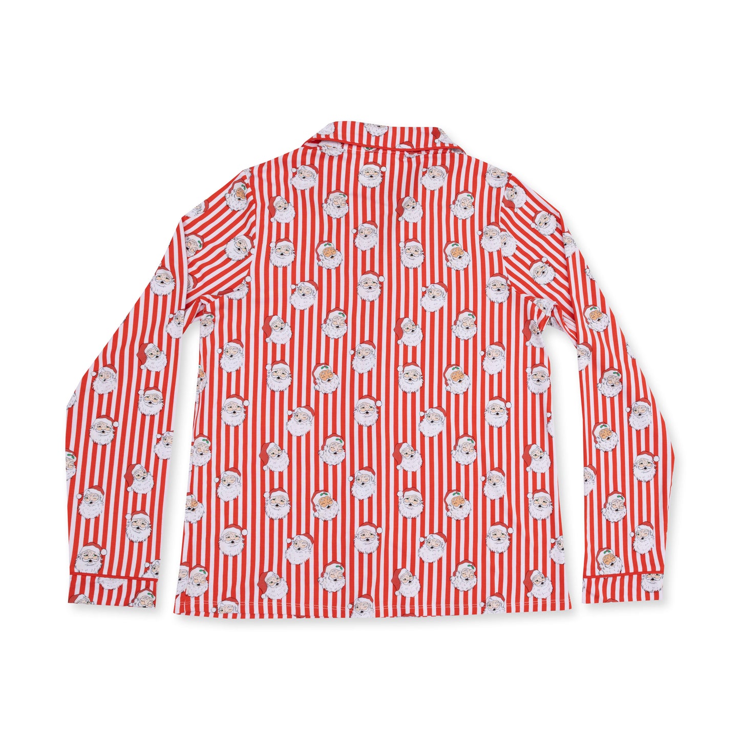 Vintage Santa Stripe - Adult Long Sleeve Coat Style and Pant with Pockets