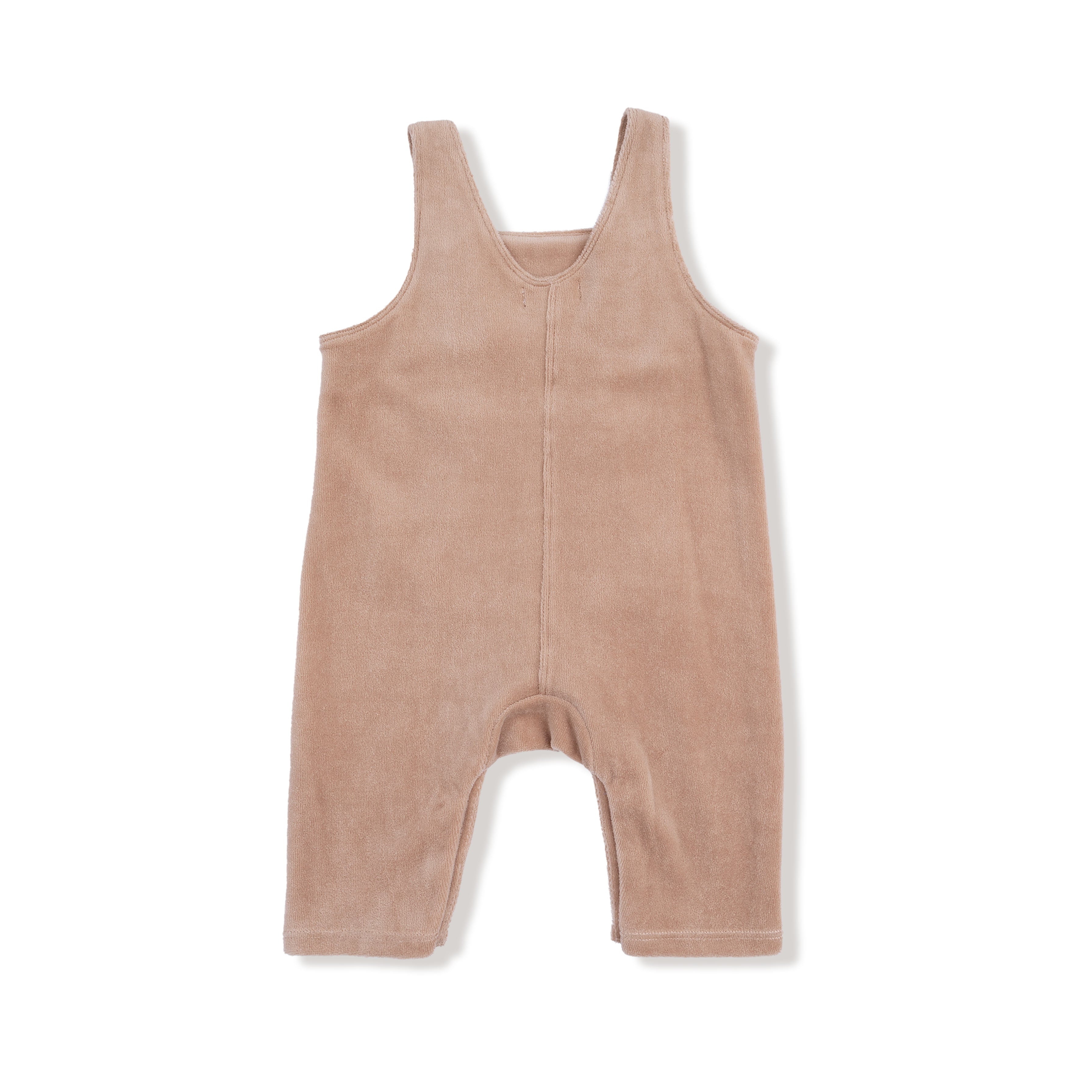Overalls with Bear Kanga Pocket in our  Velour Teddy Bear print from Angel Dear