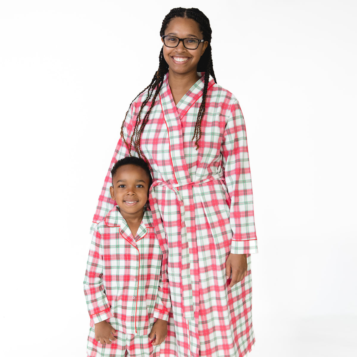 Holiday Plaid - Brushed Twill - Adult Long Robe
