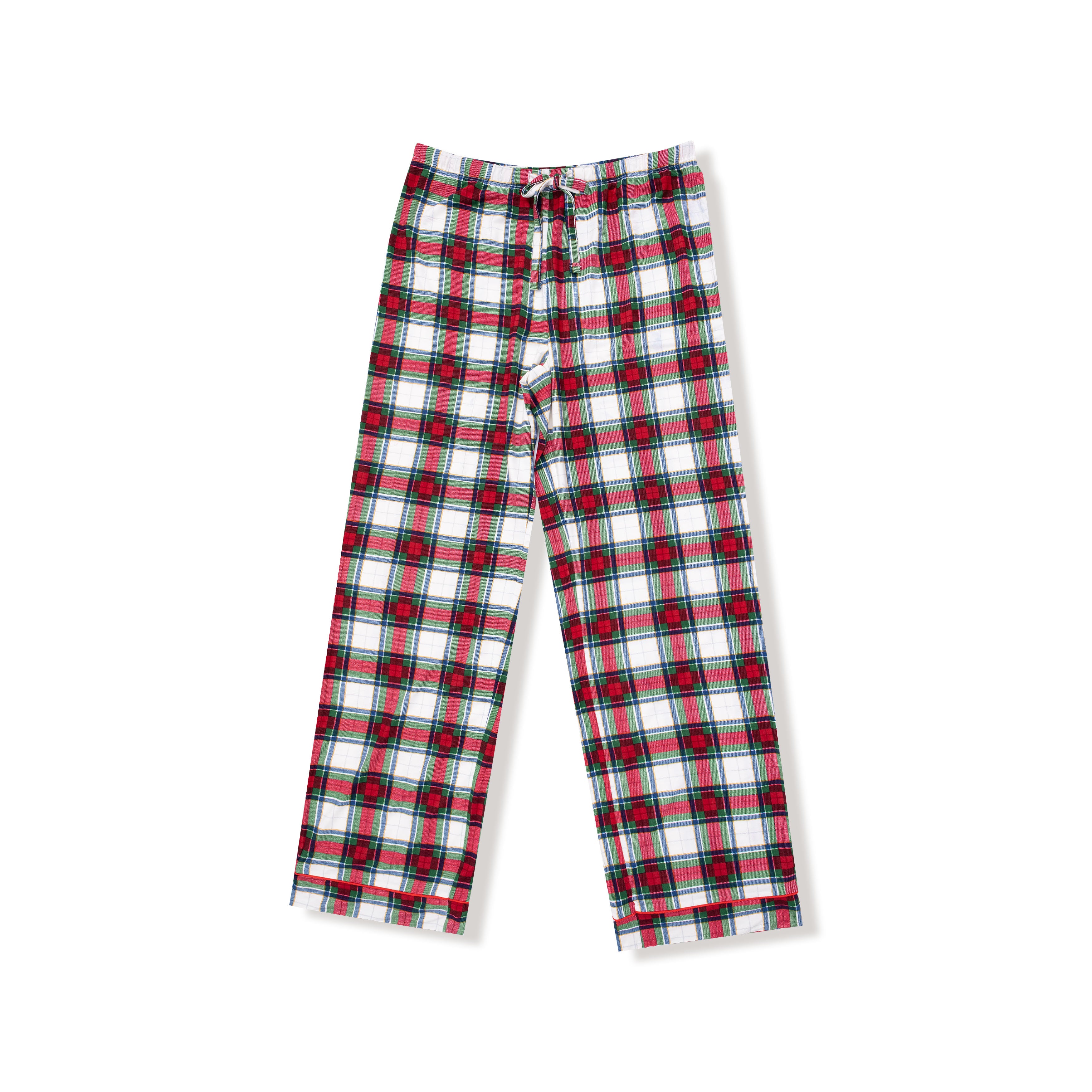 Adult Pant with Pockets and Piping in our  Holiday Plaid print from Angel Dear