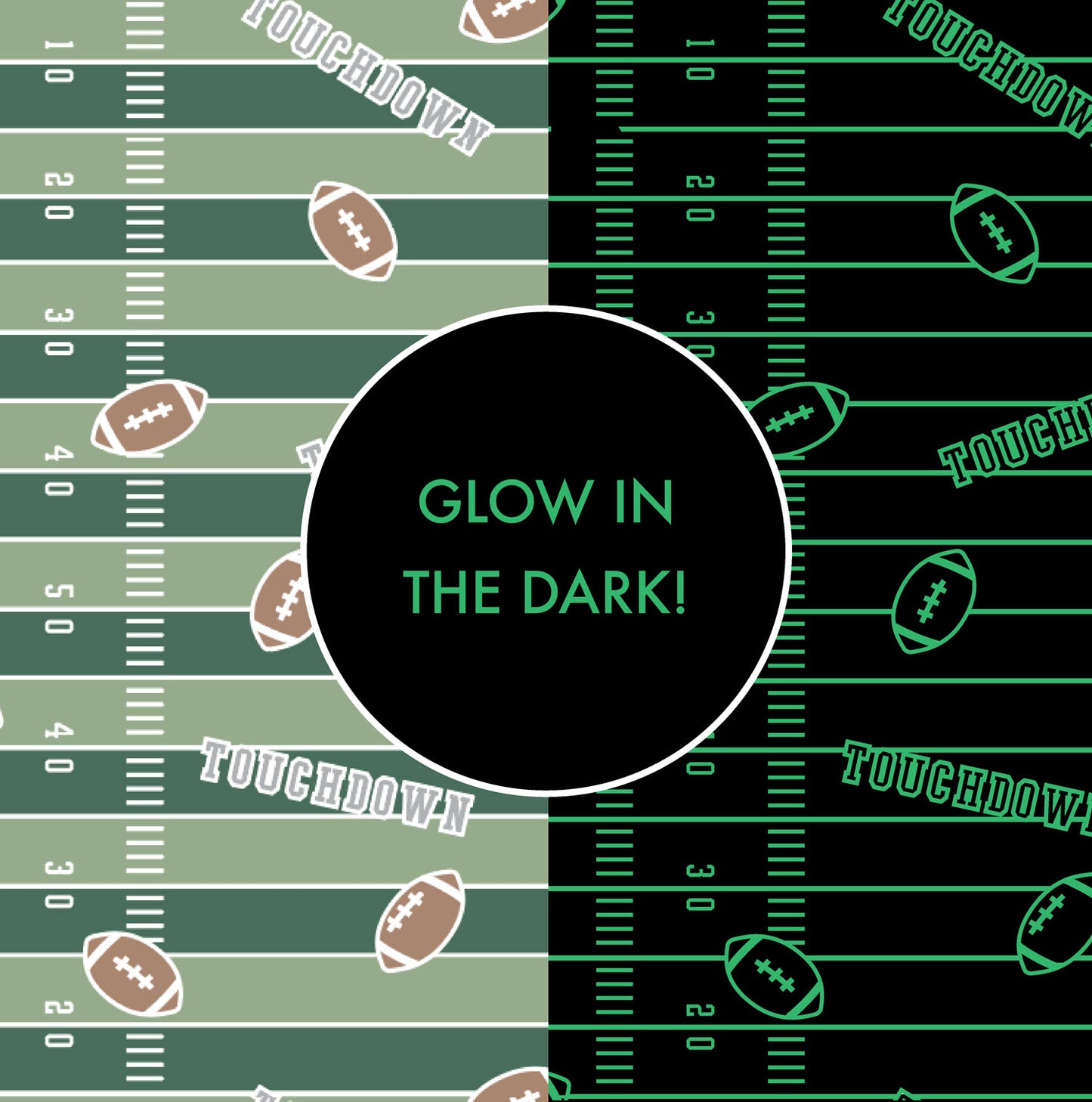 Uni Romper in our  Football Field - Glow in the Dark print from Angel Dear