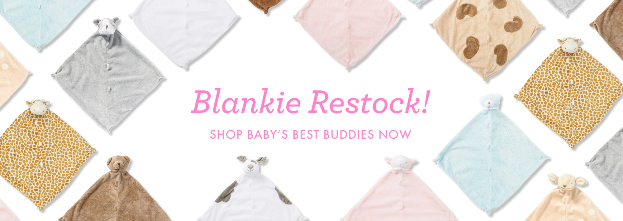 Angel Dear Baby Blankie Knuffel Twin Set-Lamb Wit Angel Dear Baby Blankie Knuffel Twin Set-Lamb Wit