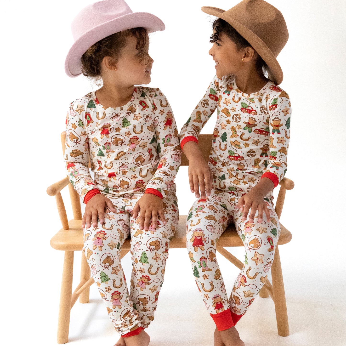 Long Sleeve Loungewear Set in our  Cowgirl Christmas print from Angel Dear