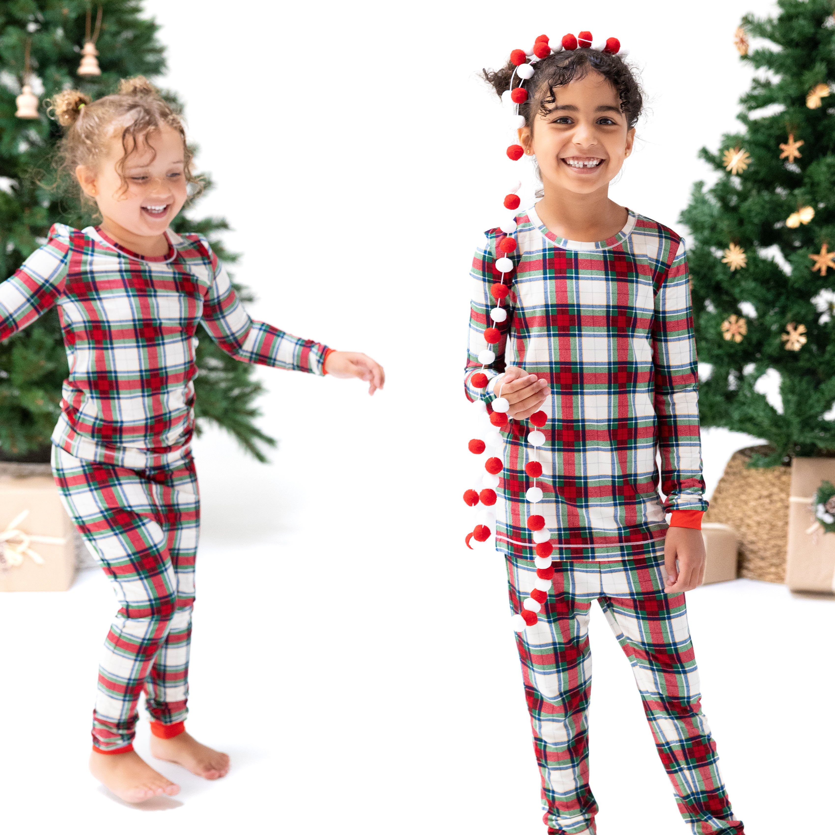 Long Sleeve Loungewear Set in our  Holiday Plaid print from Angel Dear