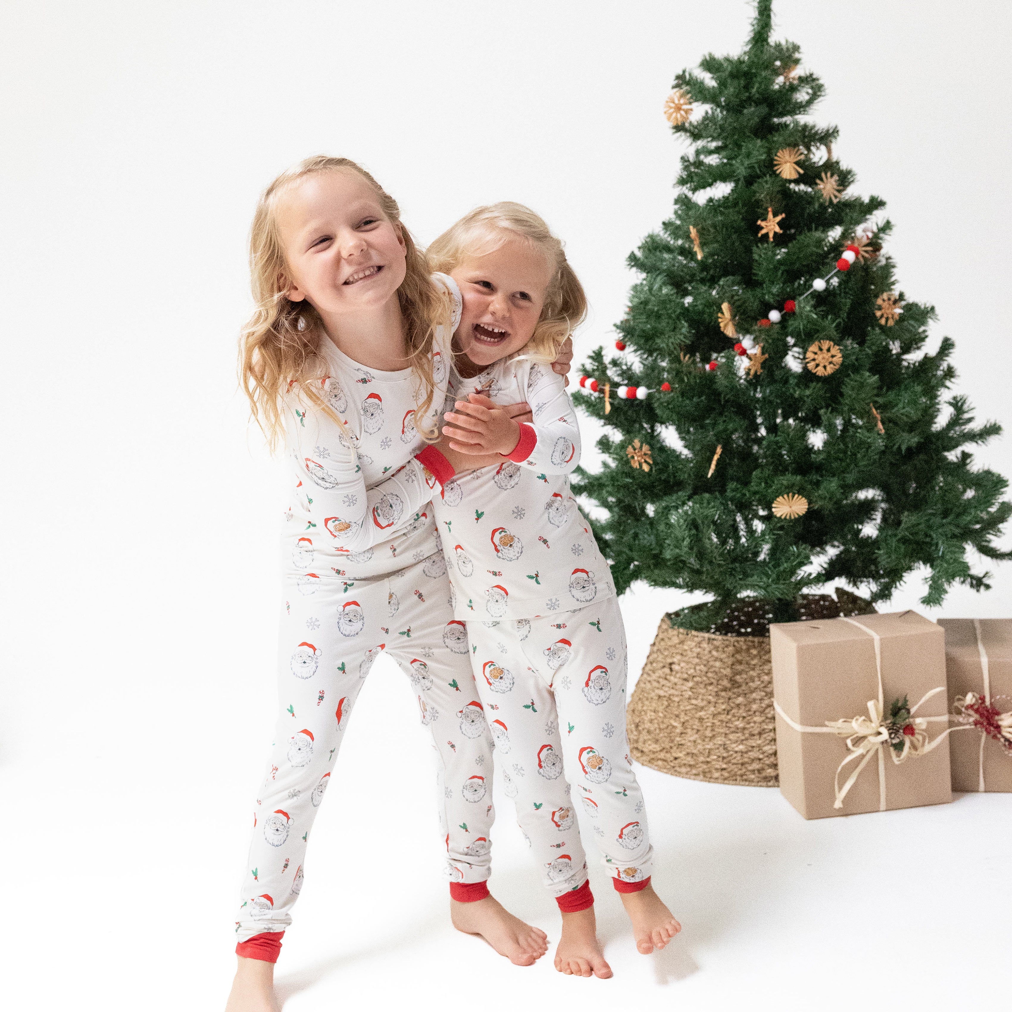 Long Sleeve Loungewear Set in our  Vintage Santas print from Angel Dear