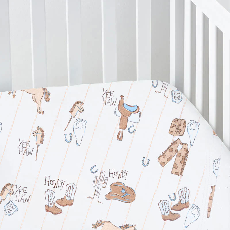 Cowboy Nursery - Crib Sheet